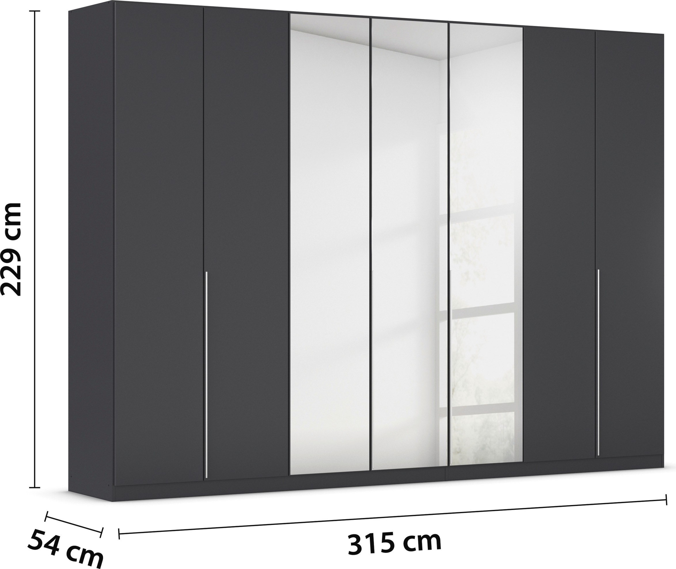rauch Drehtürenschrank »Kleiderschrank Schrank Garderobe AGORDO mit Dekor- oder Hochglanzfront«, (in zwei Griff-Farben), durchdachte Innenausstattung, in 6 Breiten und 2 Höhen MADE IN GERMANY