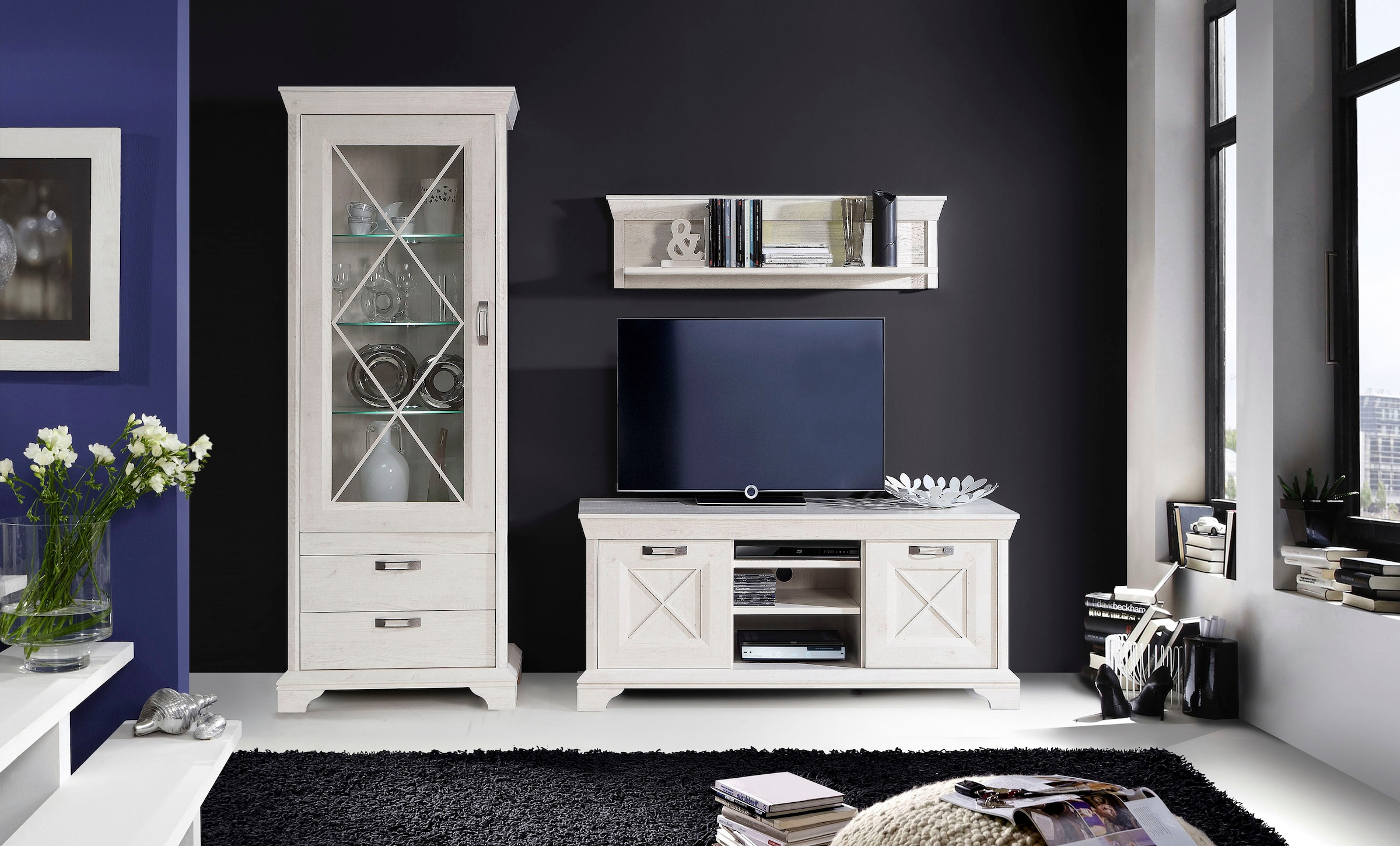 FORTE Vitrine »Kashmir«, Breite 78 cm, inkl. LED Beleuchtung
