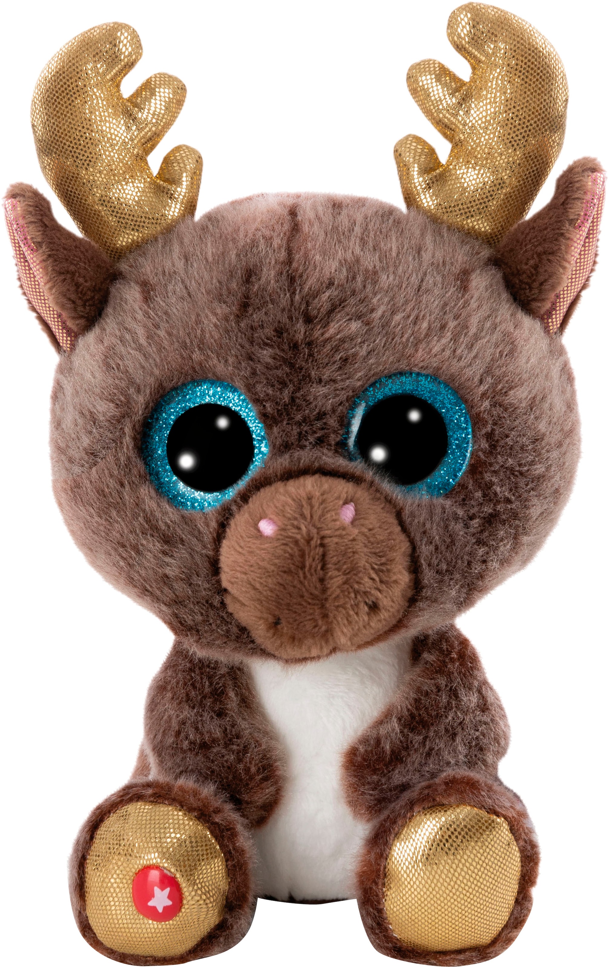 Nici Kuscheltier »Glubschis, Rentier Chocolate Mousse, 15 cm schlenkernd« schlenkernd; enthält recyceltes Material (Global Recycled Standard)