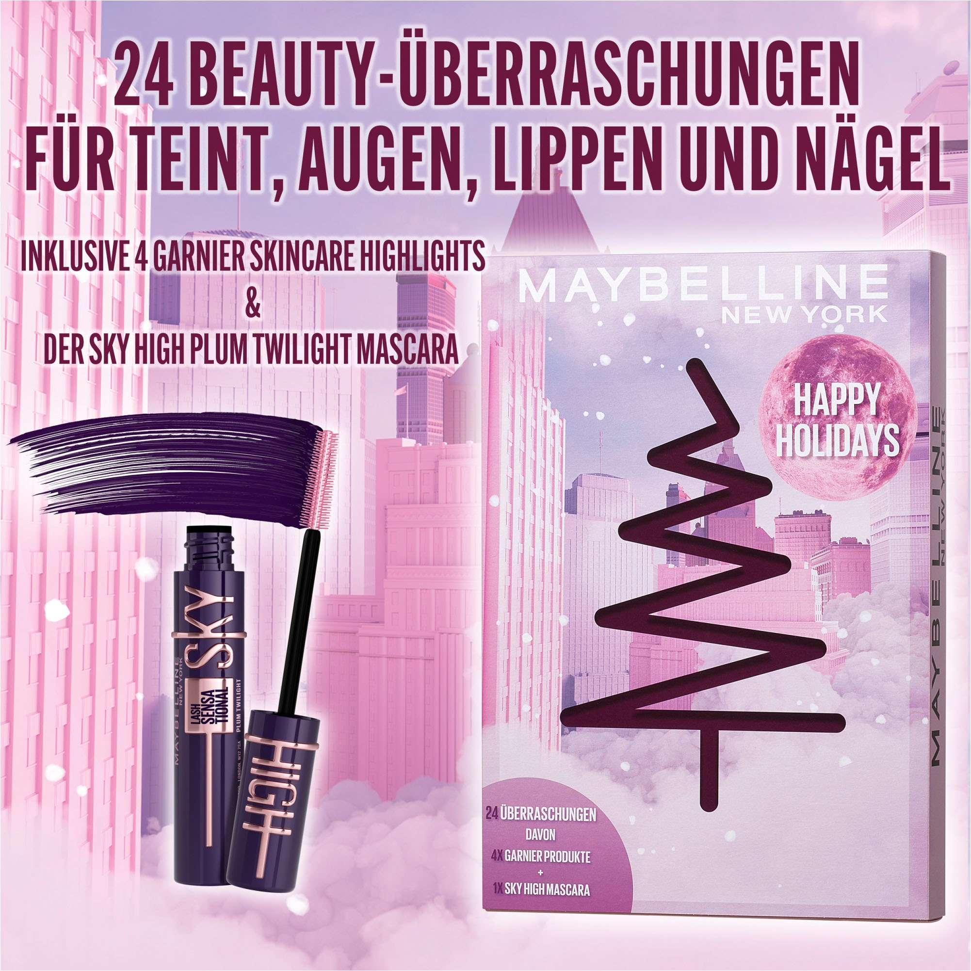 MAYBELLINE NEW YORK Kosmetik-Adventskalender »Maybelline New York Adventskalender 24-Türer 2025« ab 13 Jahren