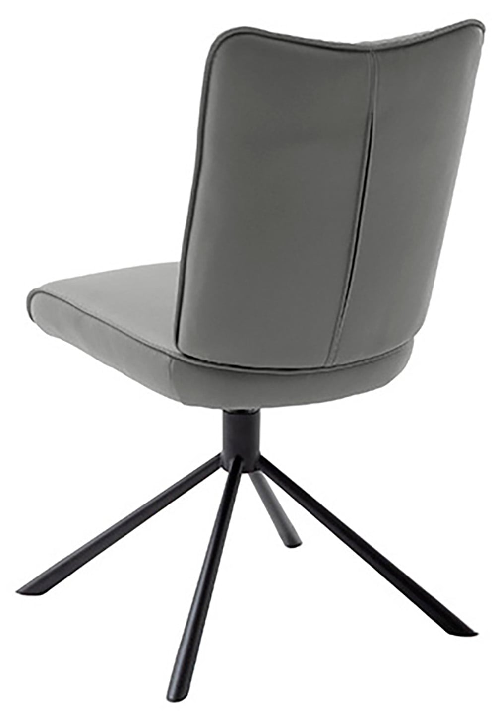 MCA furniture 4-Fußstuhl »MARIN Esszimmerstuhl (2er Set) - Stuhl«, (Set), 2 St., Microfaser, 360° drehbar, Metall schwarz, beweglichen Rücken, belastbar 120 kg