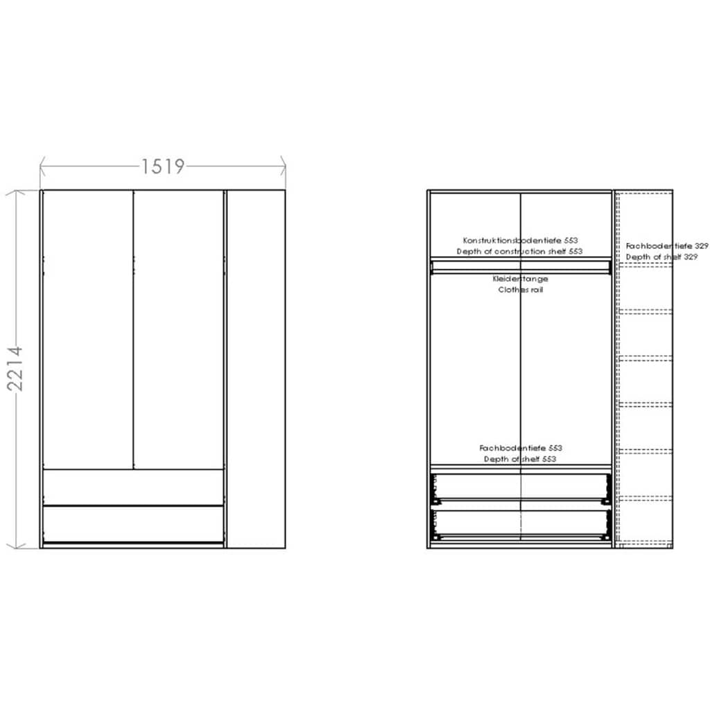 Müller SMALL LIVING Kleiderschrank »Modular Plus Variante 1«