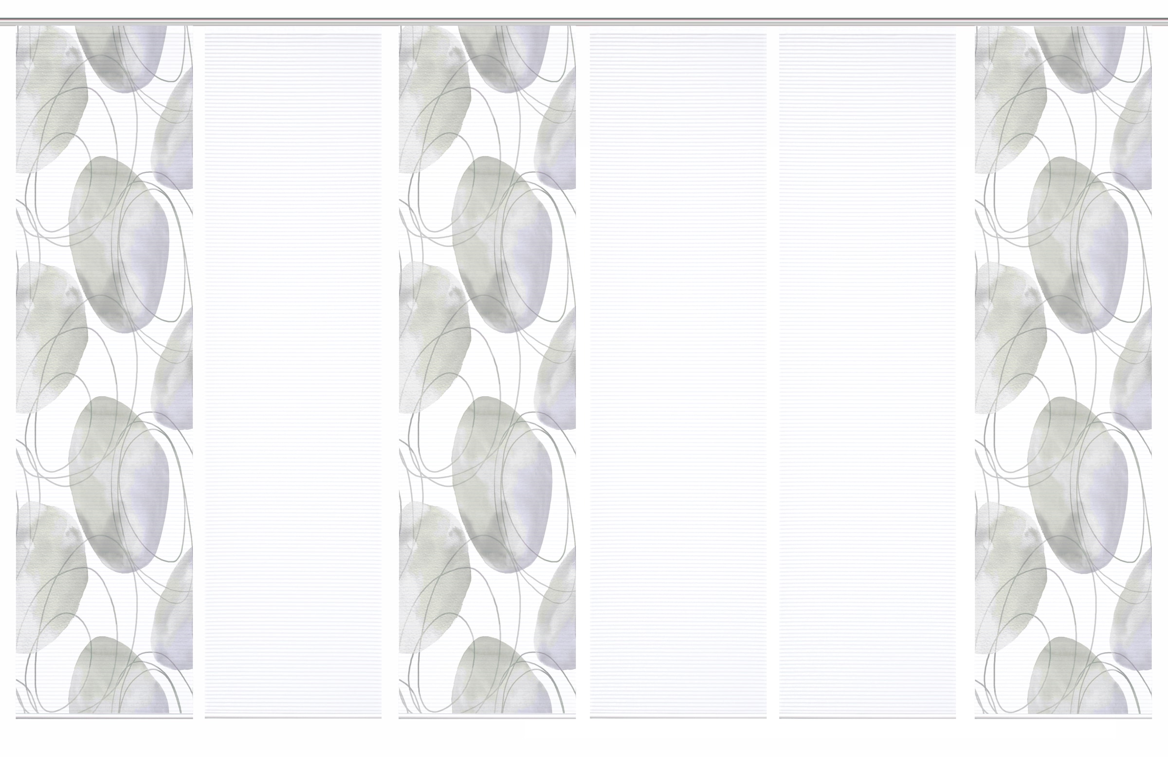 HOME in green Schiebegardine »ELLRIK« Paneelwagen 6 Stk. tlg. Bambusoptik, SET, recycelt, Digitaldruck