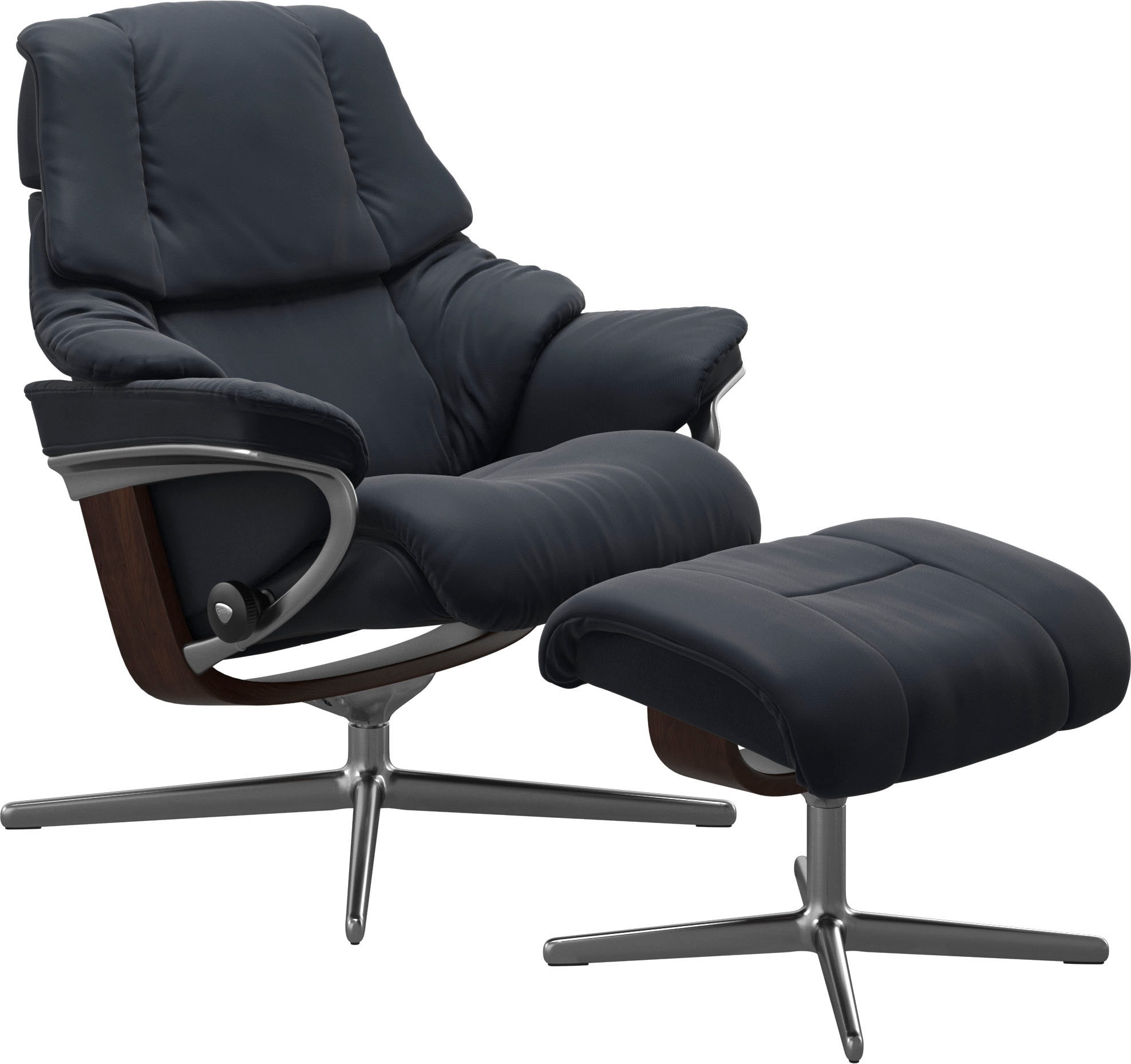 Stressless® Fußhocker »Reno«, mit Cross Base, Größe S, M & L, Holzakzent Braun