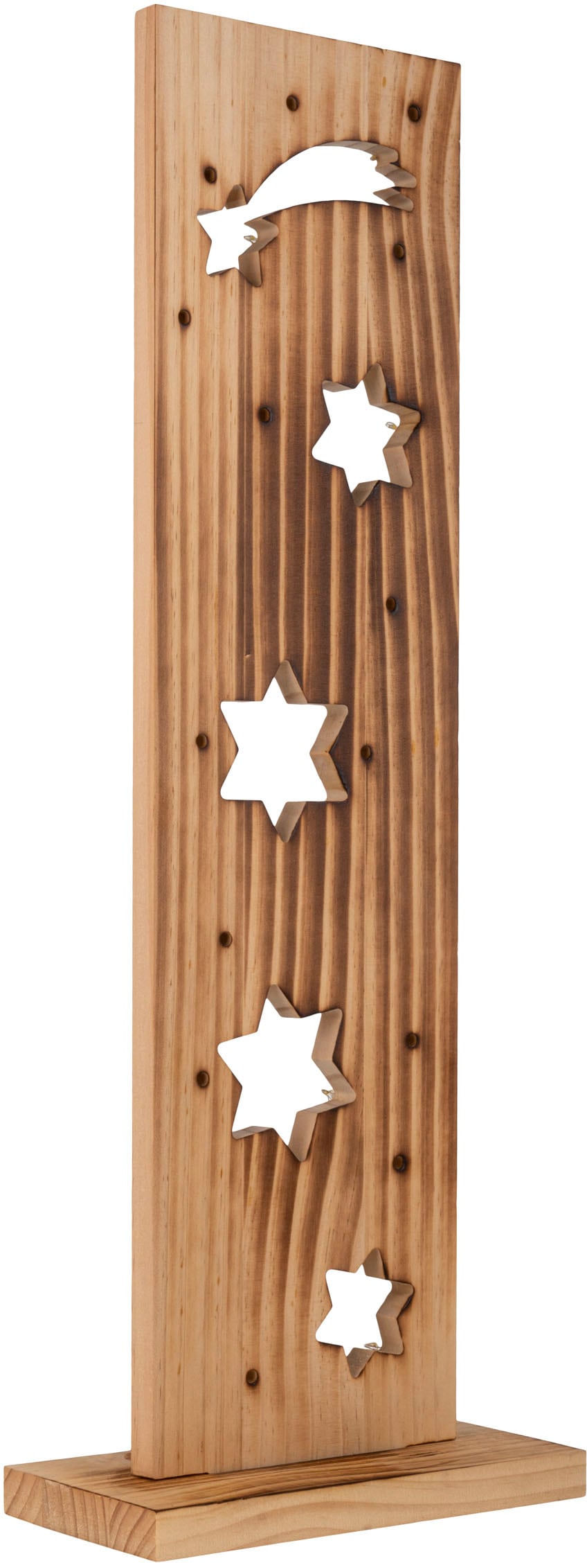 LED ca. Höhe | aus »Sterne, kaufen online Dekoobjekt Holz«, Jahren näve 60 3 Holz-Stehleuchte, mit XXL Weihnachtsdeko Garantie Batteriebetrieben cm,
