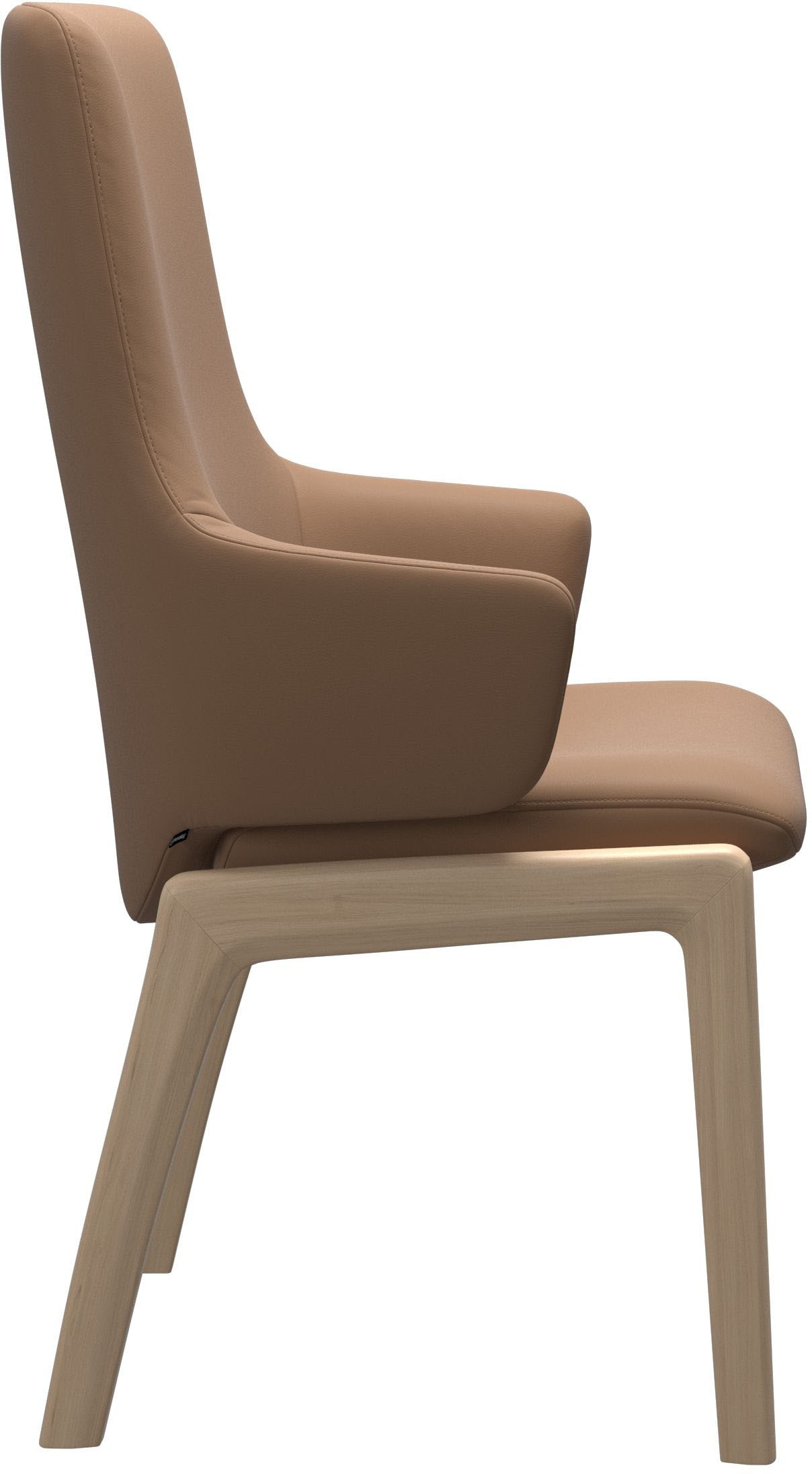 Stressless® Polsterstuhl »Laurel«, Leder BATICK, High Back mit Armlehne, Größe L, mit abgerundeten Beinen in Eiche