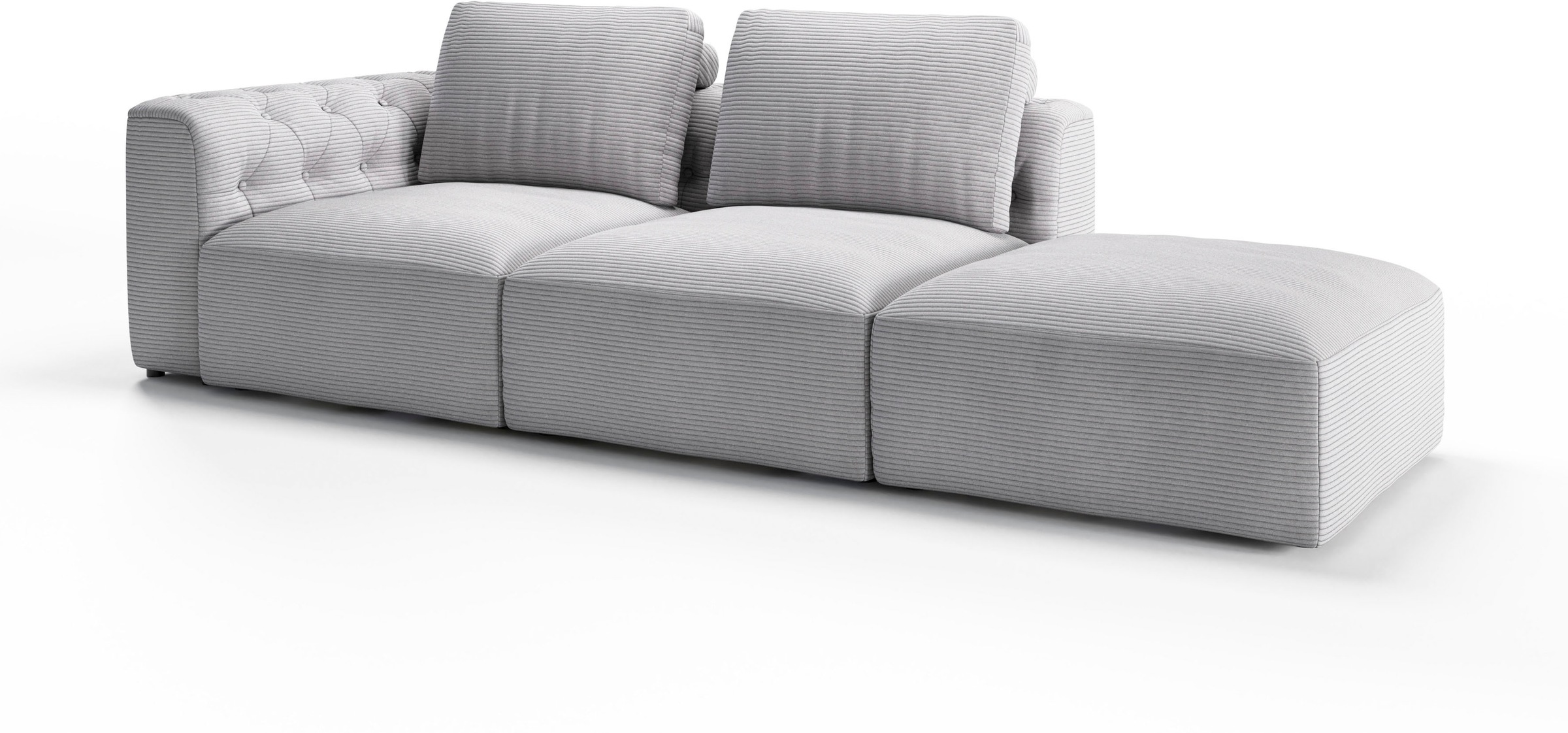 RAUM.ID Chaiselongue »Cushid«, Modul-Sofa, bestehend aus 2-Sitzer und Hocker