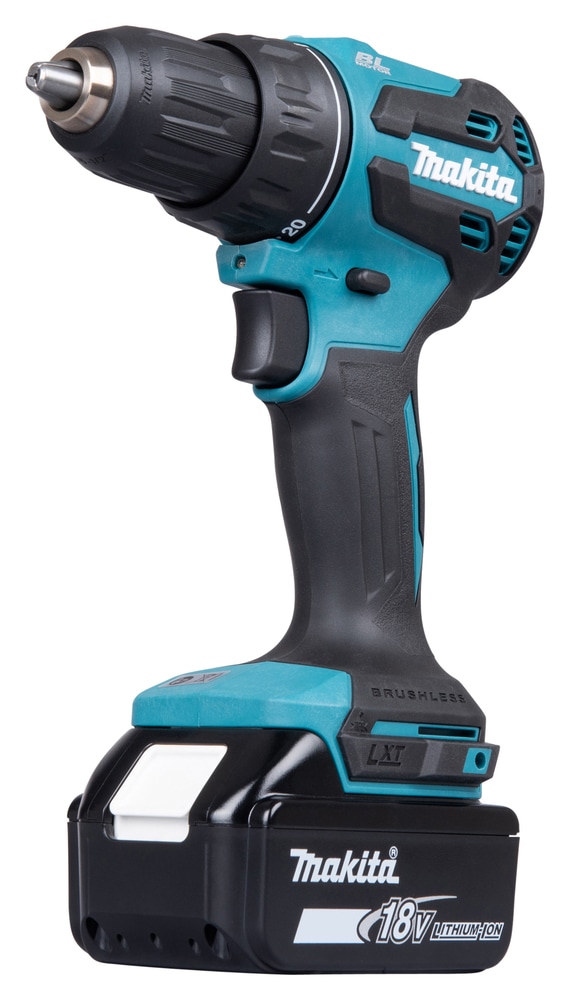 Makita Akku-Bohrschrauber »»DDF490RFJ« 18V, Inkl. 2x 3Ah Akku und Ladegerät« max. 65 Nm, 0-1.900 min⁻¹, 13 mm,  leistungsstarker & bürstenloser Bohrschrauber mit 65 Nm Drehmoment