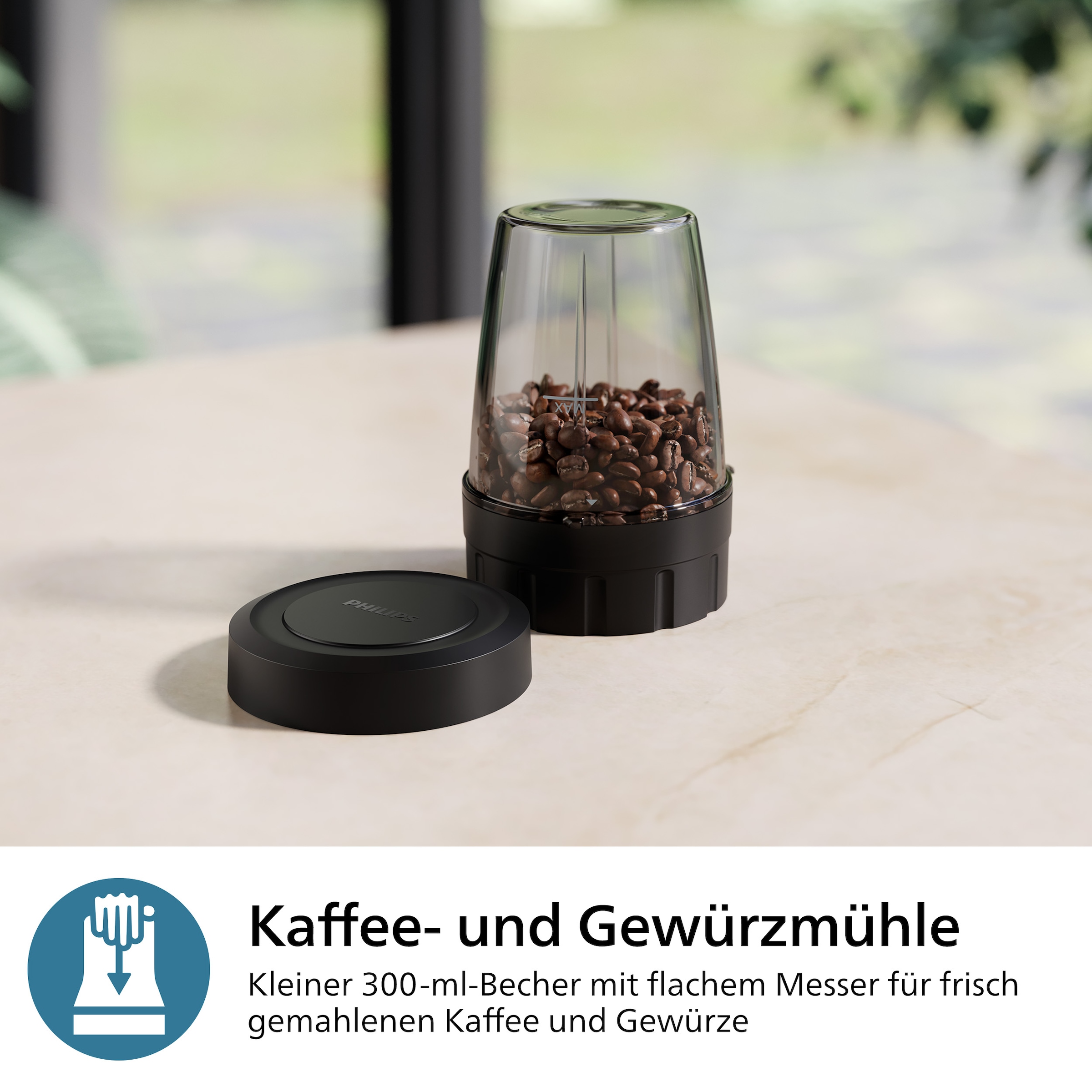 Philips Standmixer »HR2767/00 5000 Series, mit ProBlend Plus-Technologie«, 1000 W, 3 Becher (700, 500, 300 ml), kompaktes Design; Schwarz/Edelstahl