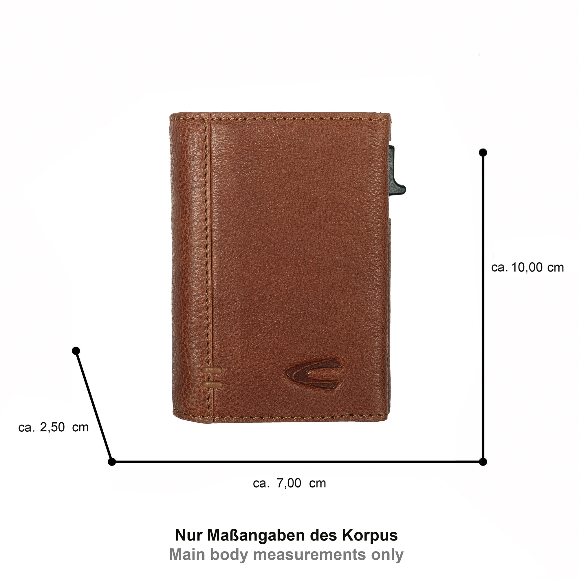 camel active Kartenetui »Thunder« Leder-Herrenbörse mit Kartenschieber, Magnethalterung und RFID-Schutz