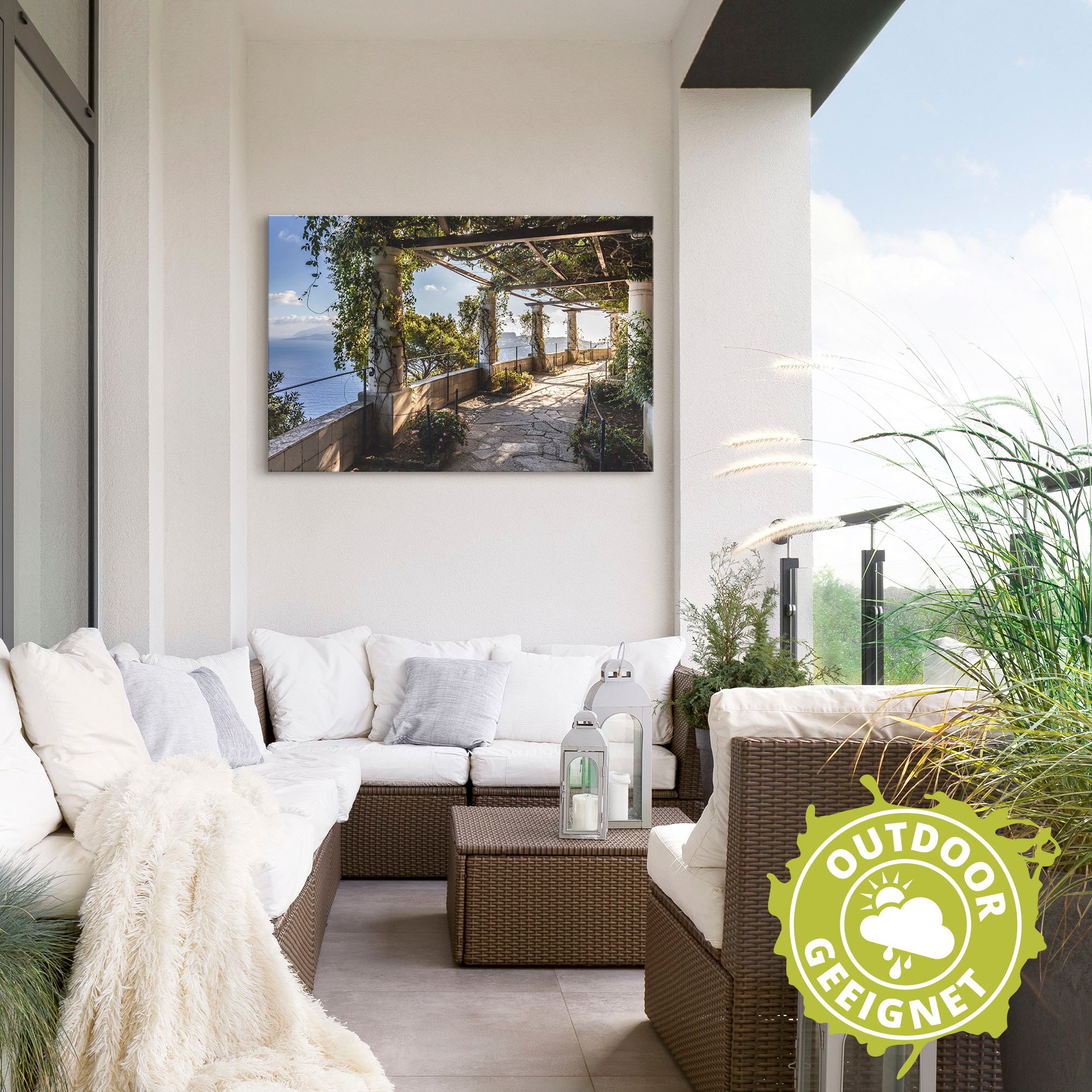 Artland Wandbild »Garten der Villa San Michele auf Capri«, Gebäude, (1 St.), als Alubild, Outdoorbild, Leinwandbild, Poster, Wandaufkleber