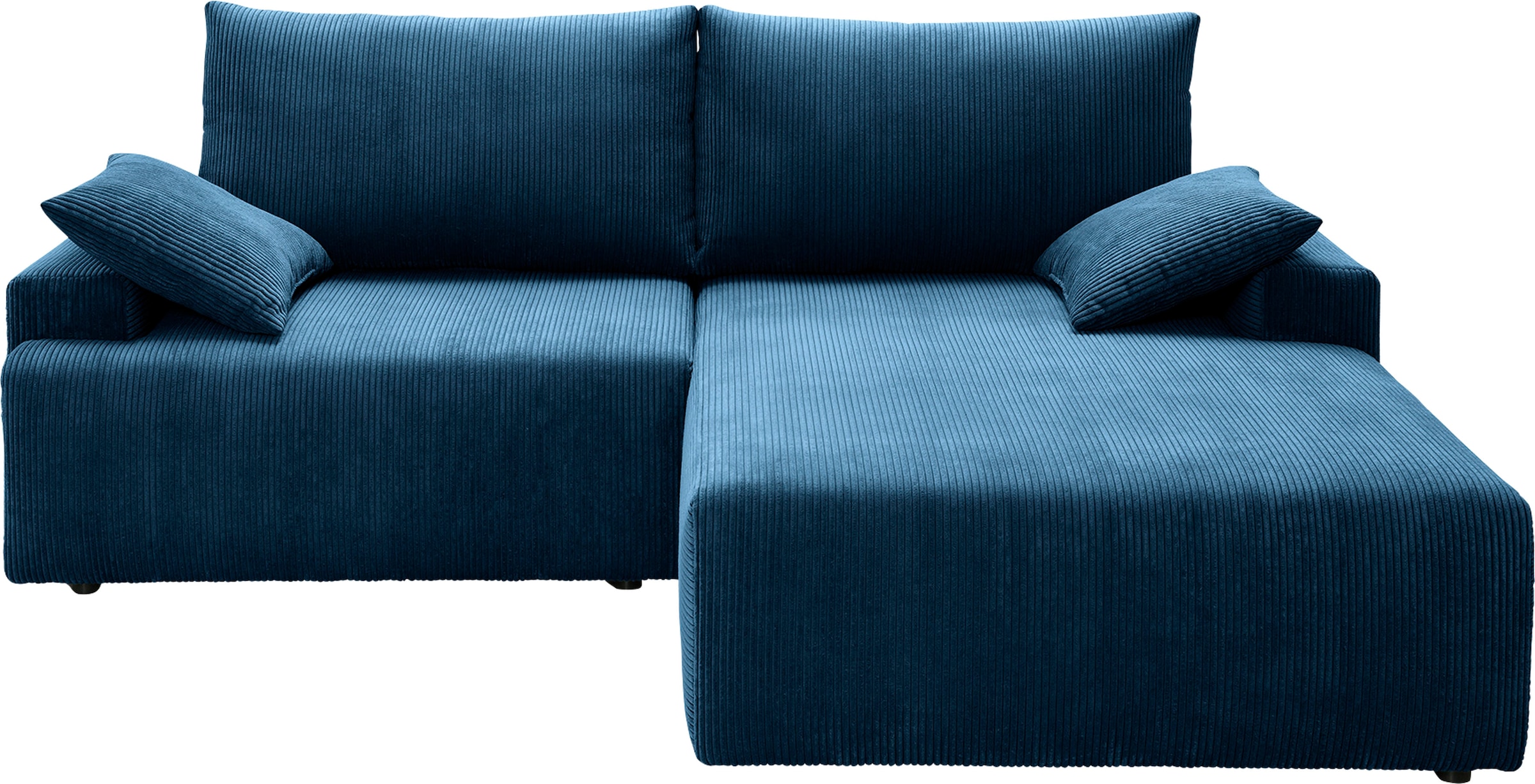 exxpo - sofa fashion Ecksofa »Orinoko, aktuelles Design und hoher Sitzkomfort, L-Form«, inkl. Bettfunktion und Bettkasten, schöne Farben im angesagten Cord