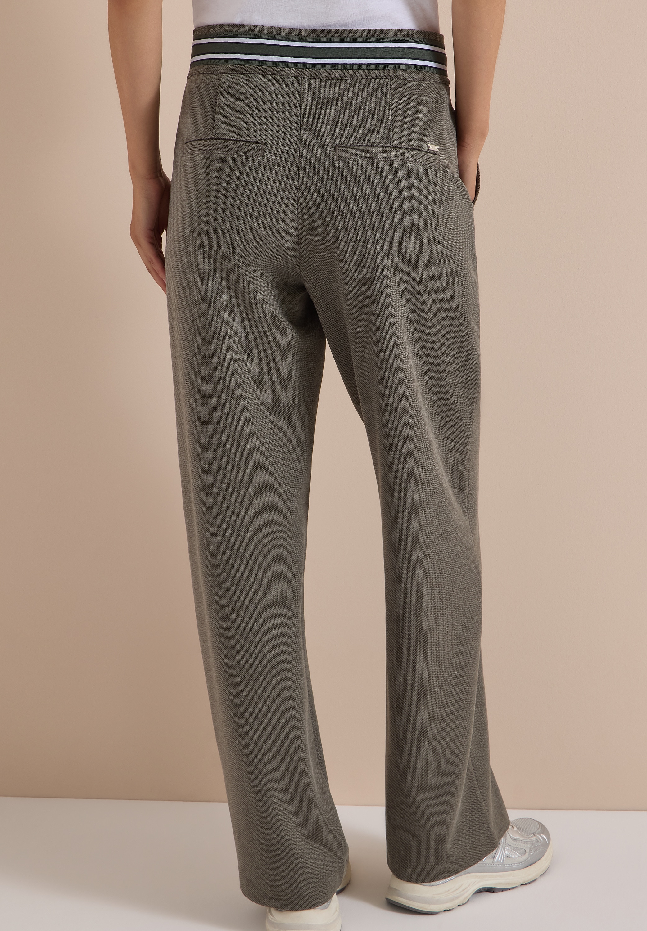 Cecil Stoffhose »Style Neele«  Jaquard-Qualität, Elastikbund mit Kontrastdetails