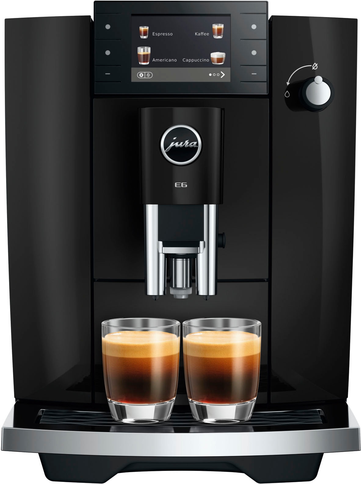 JURA Kaffeevollautomat »15642 E6 (ED), Piano Black« 17 Spezialitäten, Hot&Light Brew, Energiesparmodus,