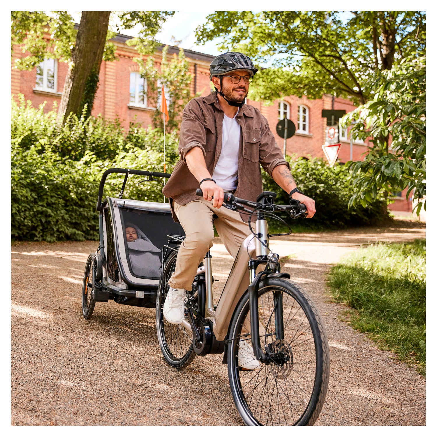 Hauck Fahrradkinderanhänger »Bike N Walk Duo«, für 2 Kinder, inkl. Deichsel