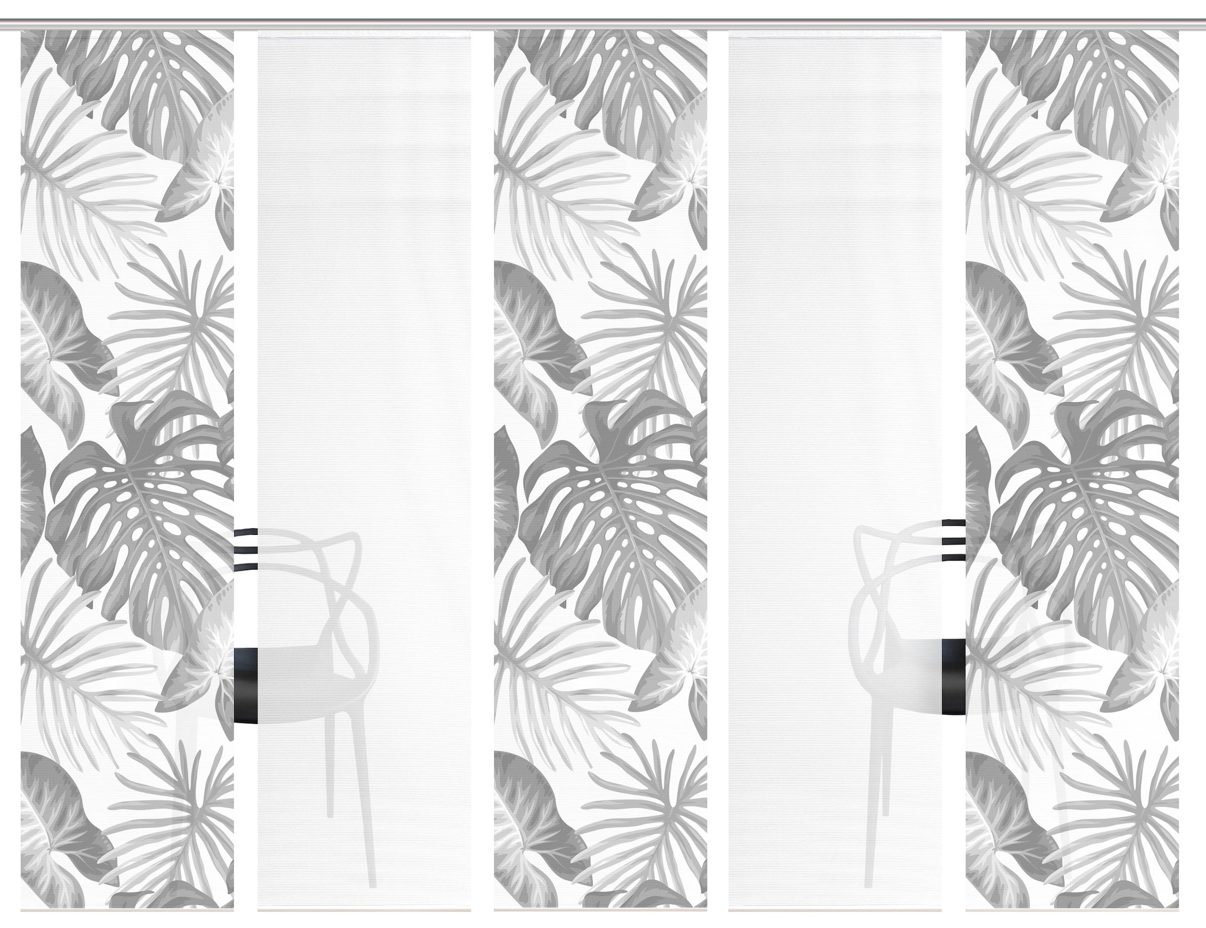 Vision S Schiebegardine »SANJA« Paneelwagen 5 Stk. tlg. Schiebevorhang,Bambusoptik,Digitaldruck,SET