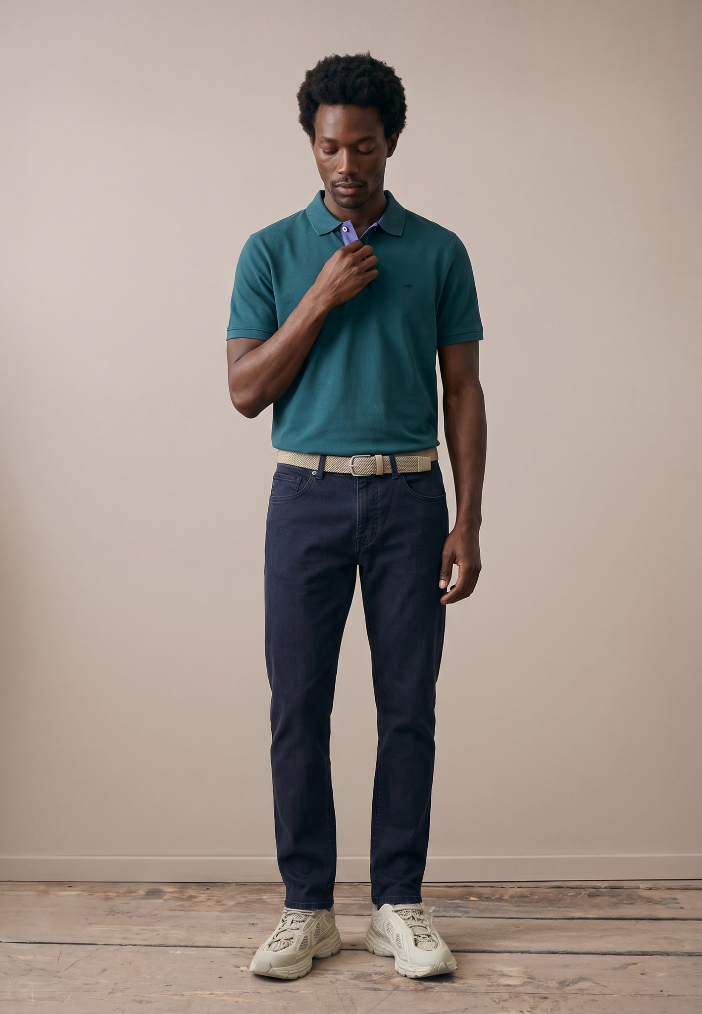 FYNCH-HATTON Poloshirt mit Logo-Stickerei