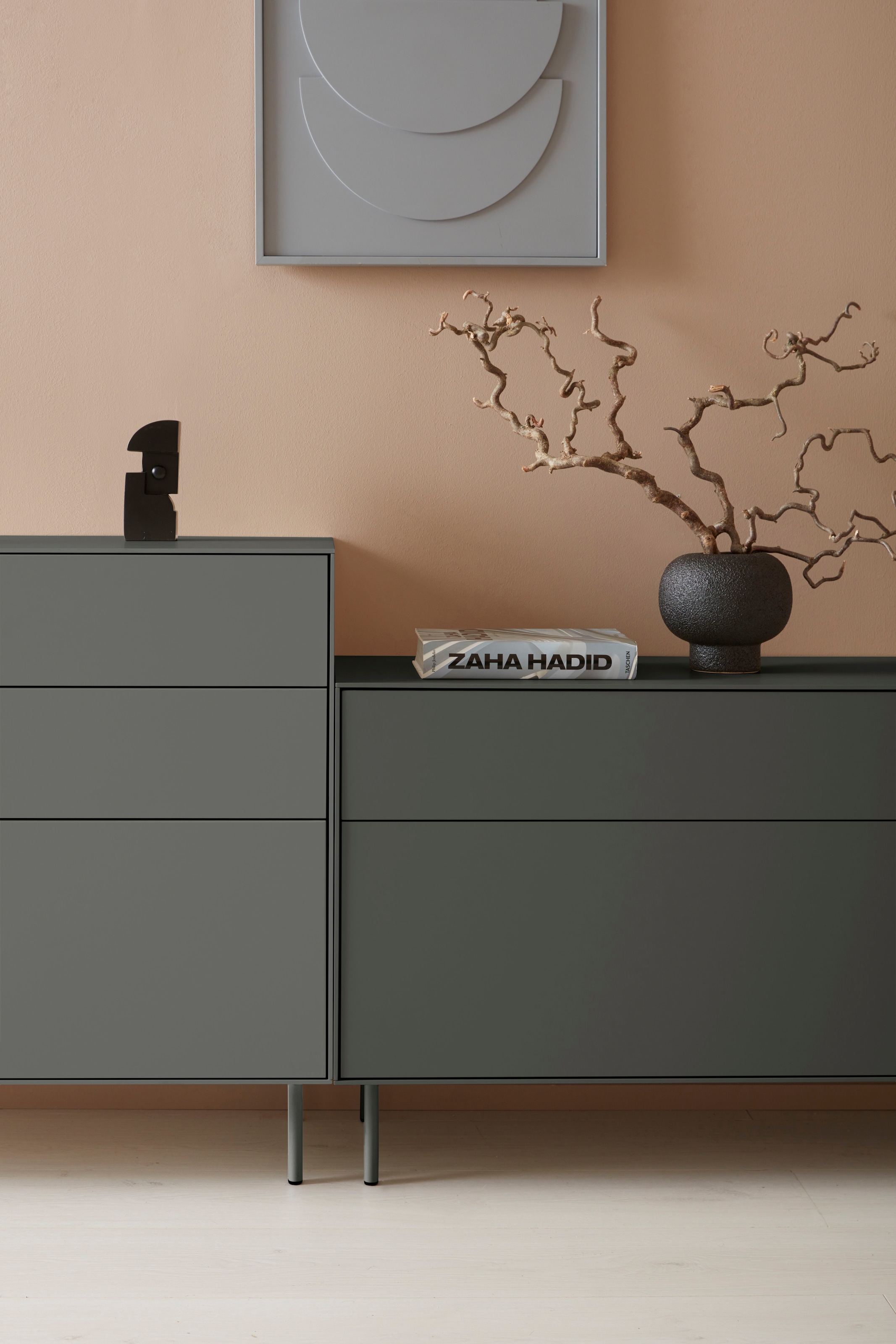 LeGer Home by Lena Gercke Sideboard »Essentials«, Breite: 167cm, MDF lackiert, Push-to-open-Funktion