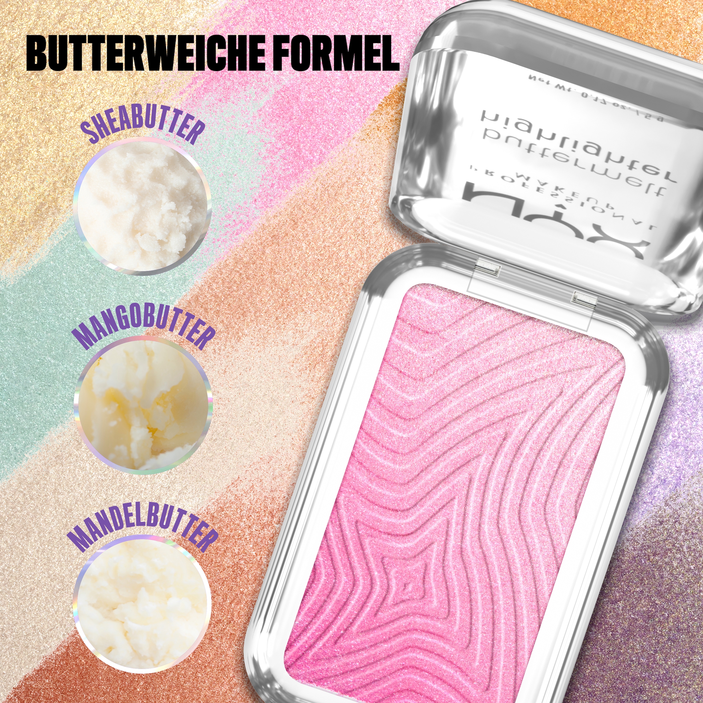 NYX PROFESSIONAL MAKEUP Highlighter »BUTTERMELT HIGHLIGHTER« zaubert einen multidimensionalen Glow in das Gesicht
