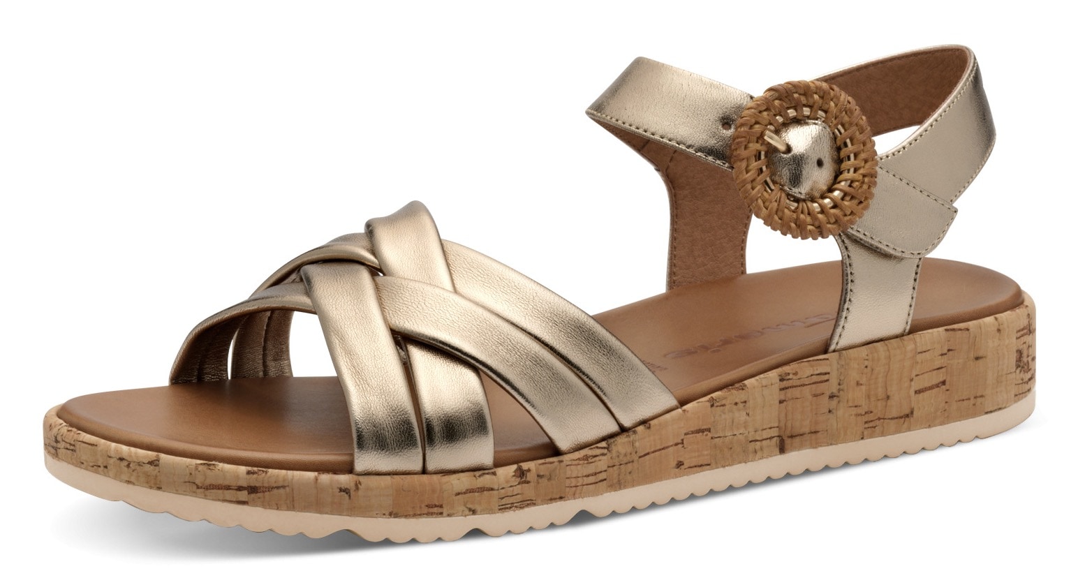 Tamaris Sandalette  , Plateau, Sommerschuh, Riemchensandale mit hübscher Zierschnalle