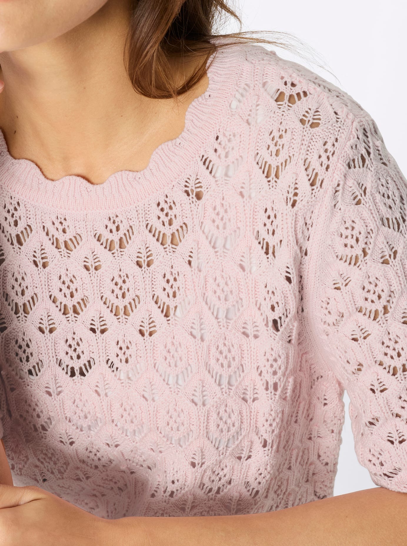 Lady Kurzarmpullover »Ajour-Pullover«