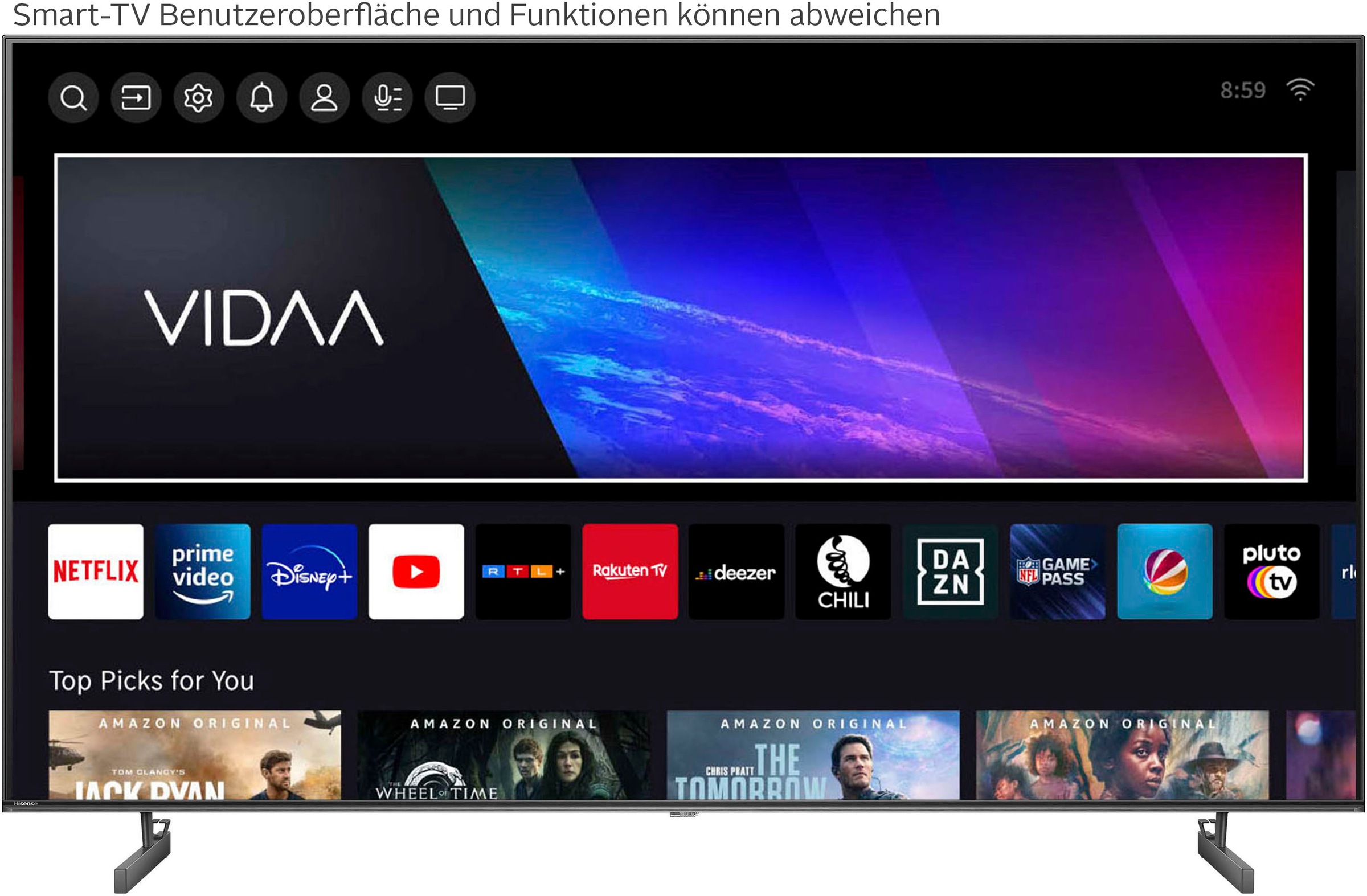Hisense Mini-LED-Fernseher »75U6NQ«, 4K Ultra HD, Smart-TV, 4KUHD, ULED, Mini LED