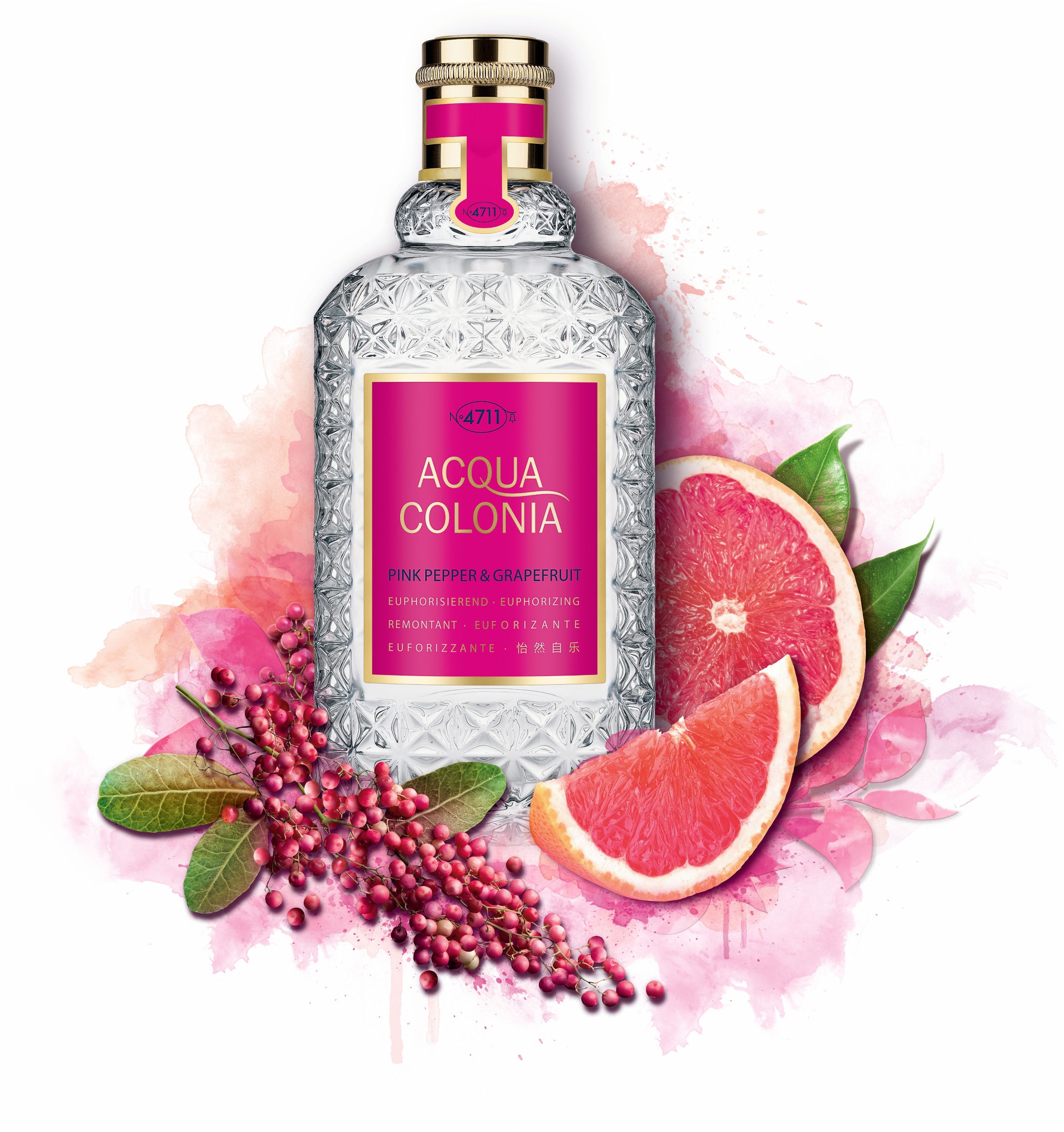 4711 Eau de Cologne »4711 Acqua Colonia PINK PEPPER & GRAPEFRUIT EAU DE COLOGNE NATURAL SPR«, (Packung, 1 tlg.)