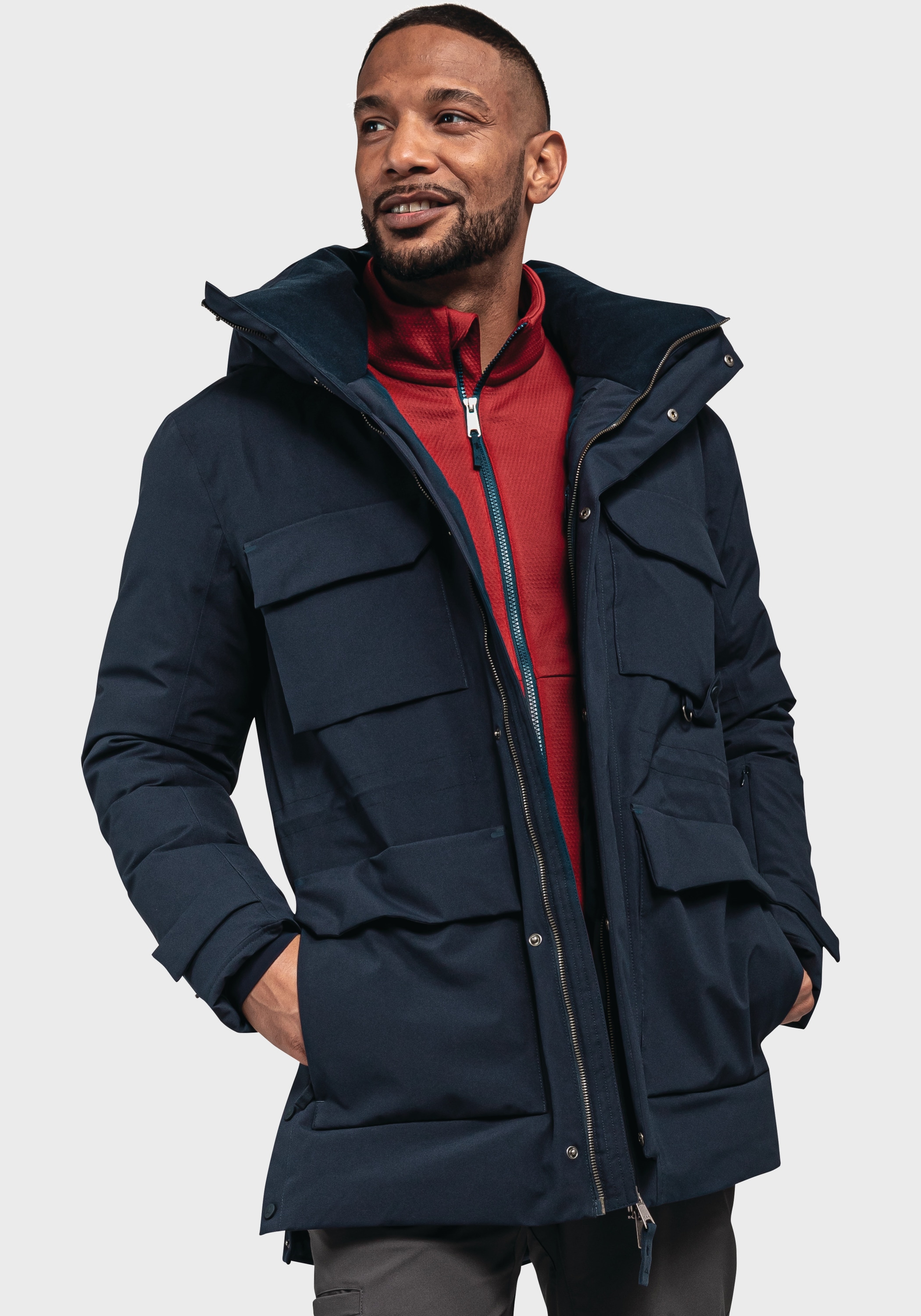 Schöffel Langjacke »Down Parka Ridgeland M«, mit Kapuze