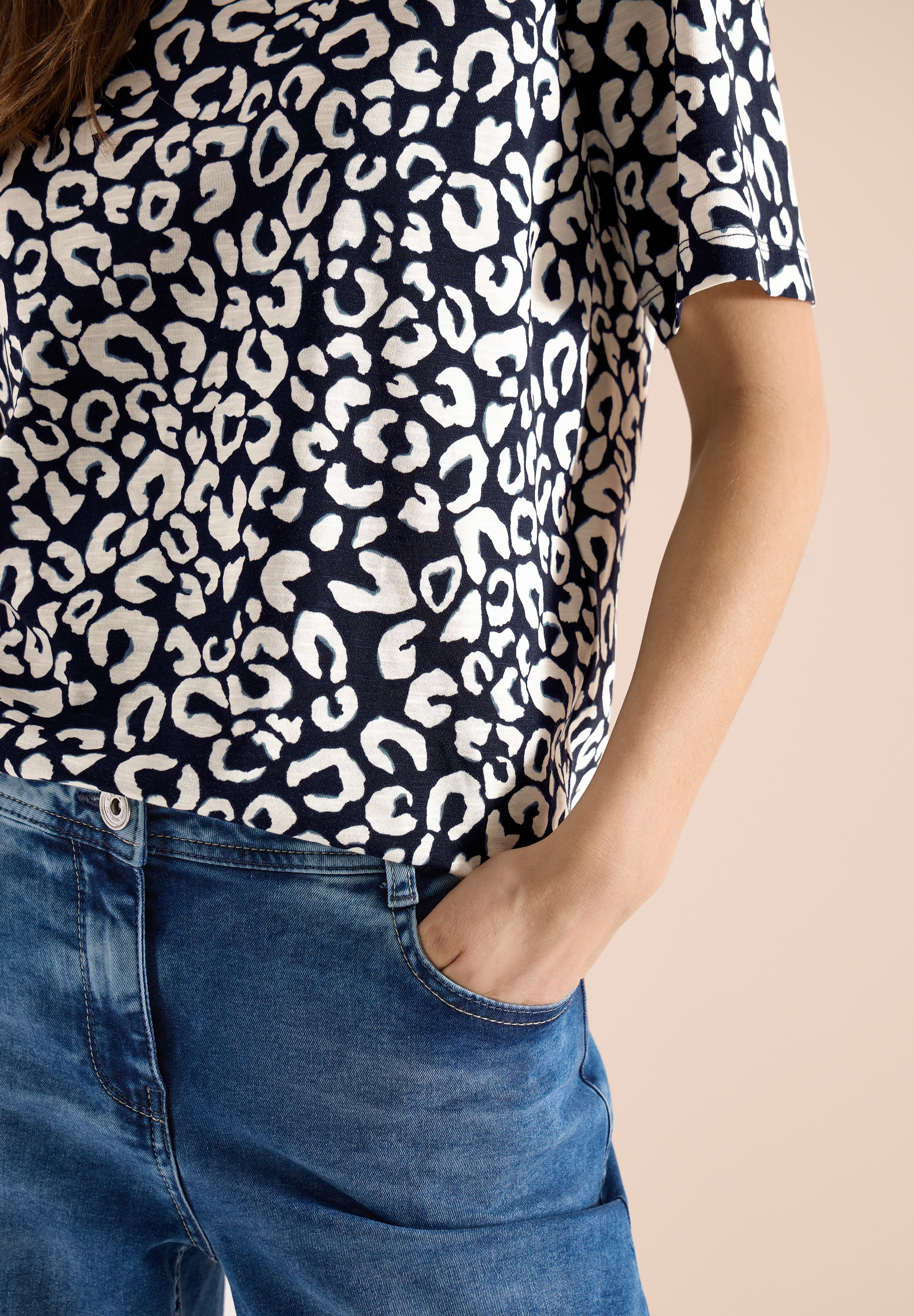 Cecil T-Shirt mit Leo-Print