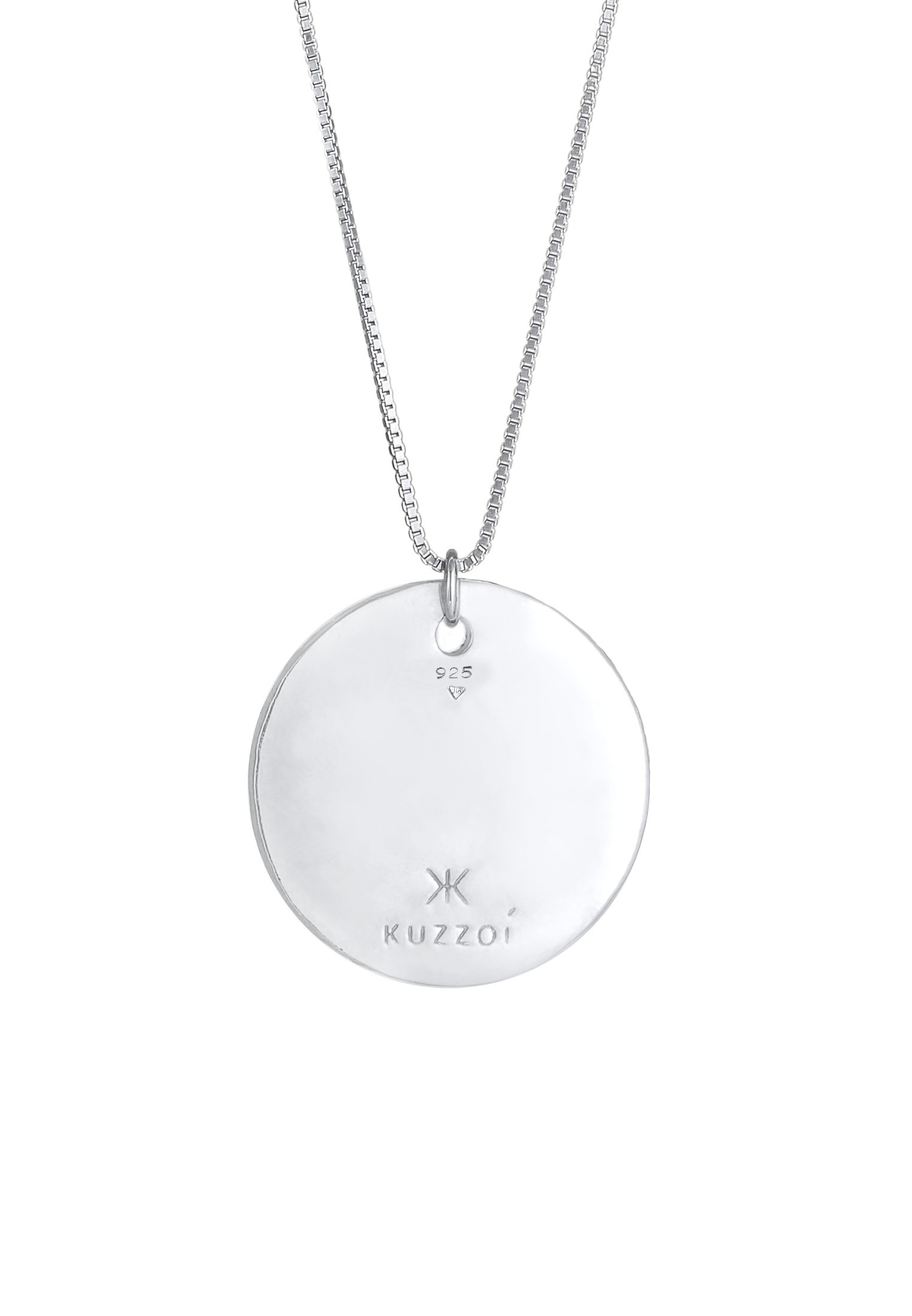 Kuzzoi Lange Kette »Halskette Herren Anhänger Coin Antique 925 Silber«