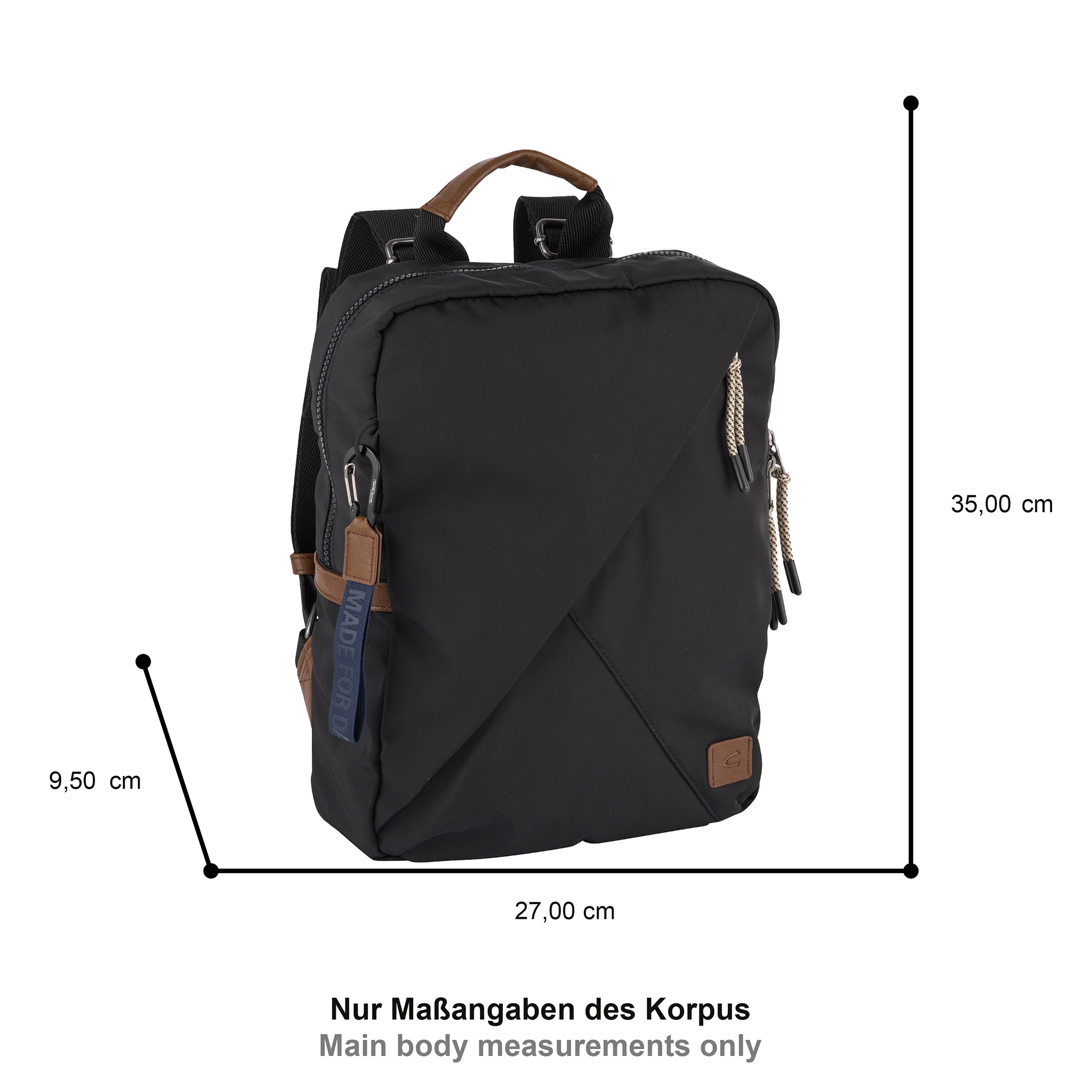 camel active Rucksack »Aurum«, aus recyceltem, robusten Nylon leichtgewichtig mit feinen Details