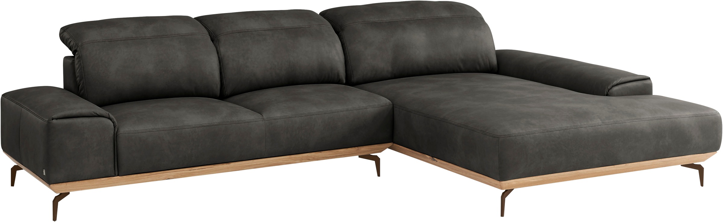 Musterring Wohnlandschaft »MR 2490«, Bronze-Fuß, Sitzhöhe 48cm, wahlweise mit Funktionen, Maße 342 x 207 cm
