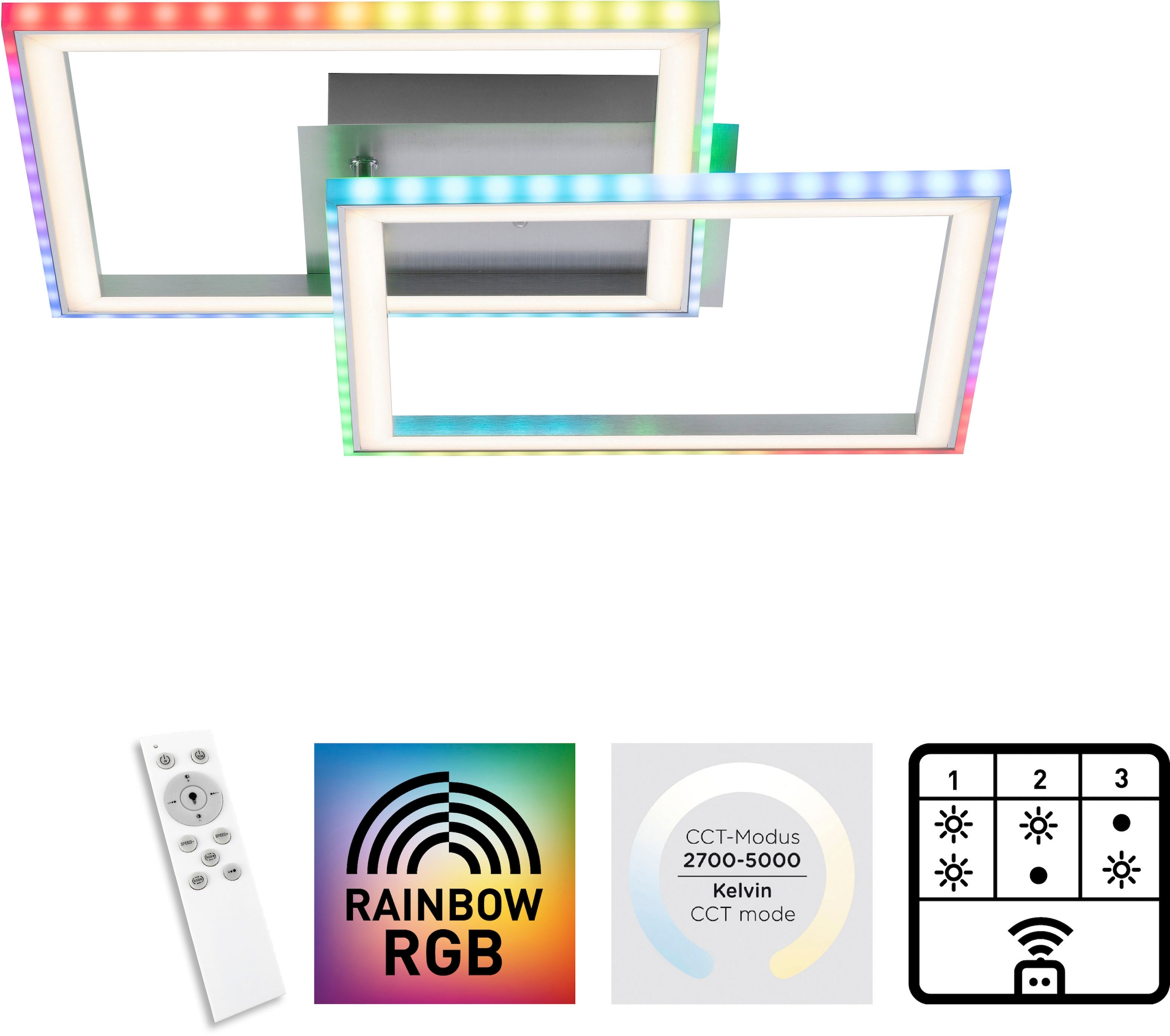 my home LED Deckenleuchte »Luan«,  mit Farbtemperatursteuerung,  Infrarotfernbedienung, dimmbar