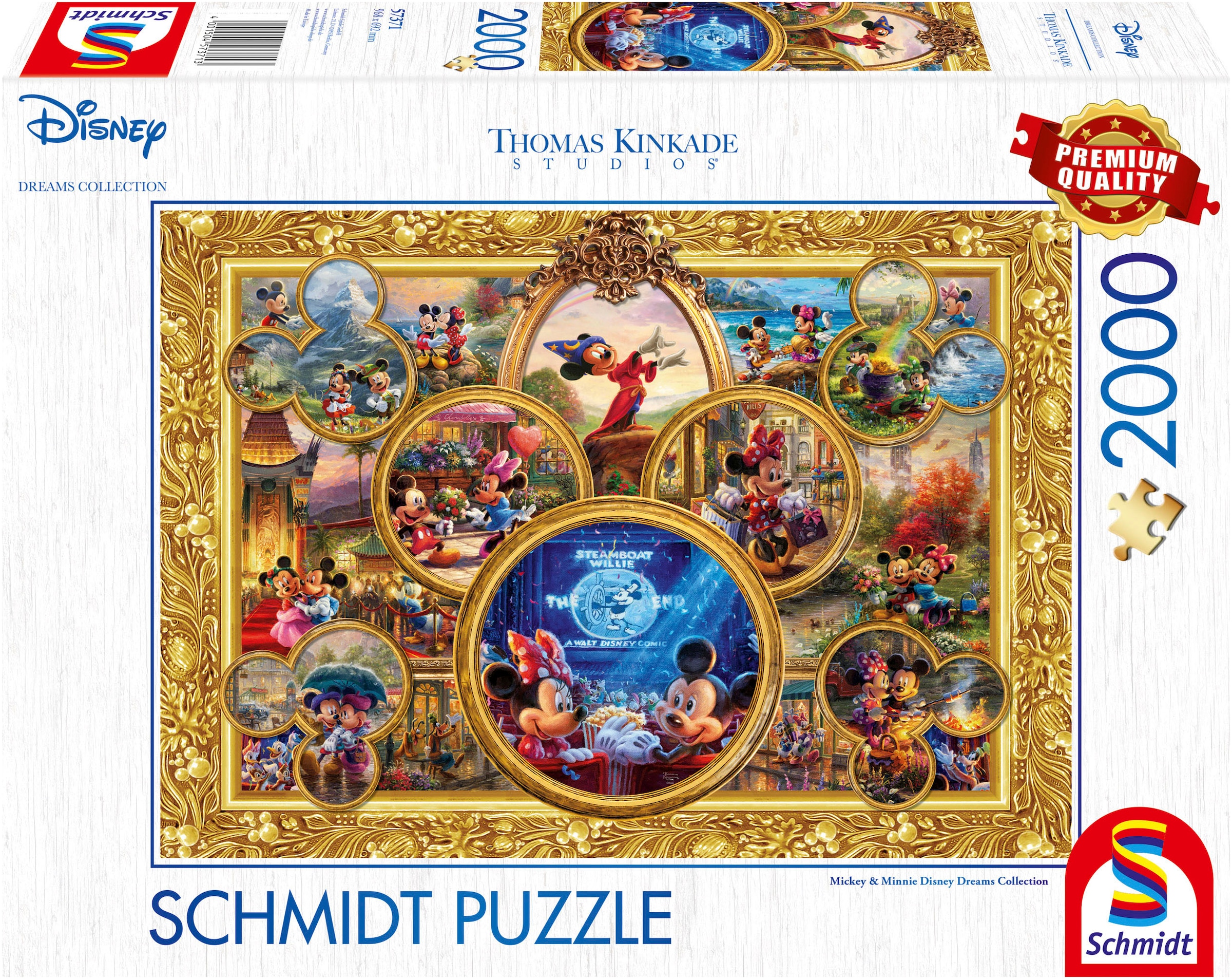 Puzzle »Disney, Mickey and Minnie Dream Collage von Thomas Kinkade«, (2000 tlg.)