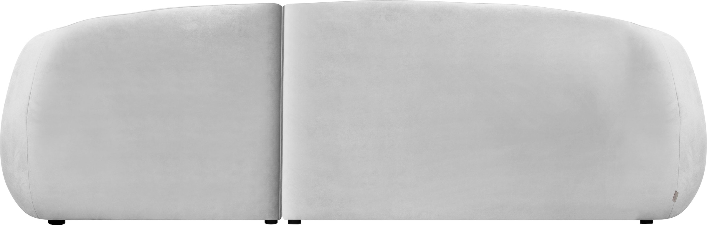 LeGer Home by Lena Gercke Ecksofa »L-Form, Designersofa, organische Form, Maße B/T/H: 255/170/81 cm«, mit Wellenunterfederung, auch in Bouclé, Recamiere rechts/links