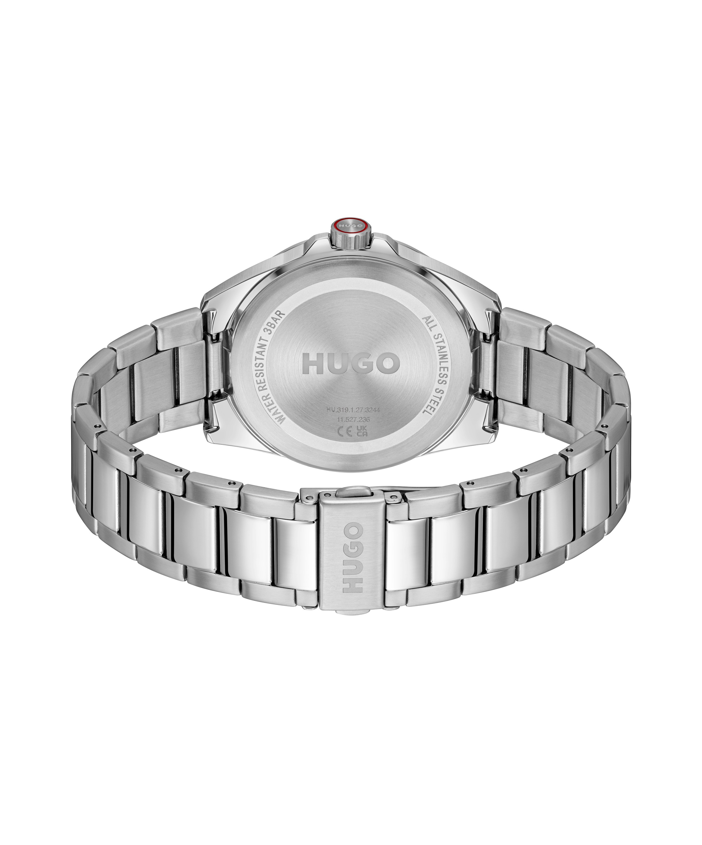 HUGO Quarzuhr »#SEAM« Armbanduhr, Herrenuhr, Edelstahlarmband, analog