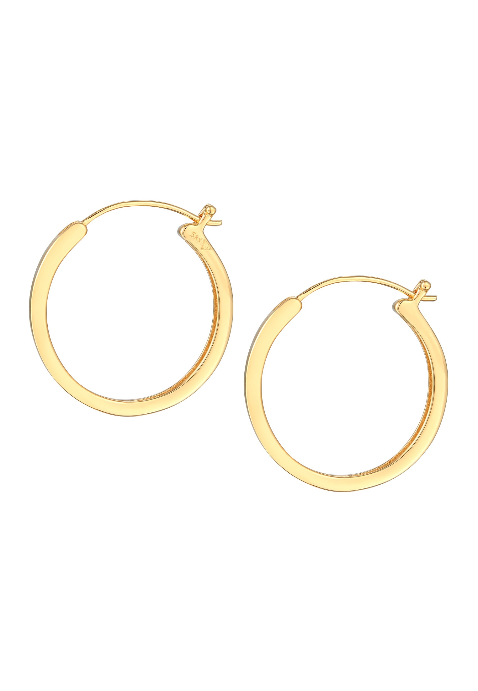Elli Premium Paar Creolen »Ohrringe Creolen Klassisch Rund 585 Gelbgold«