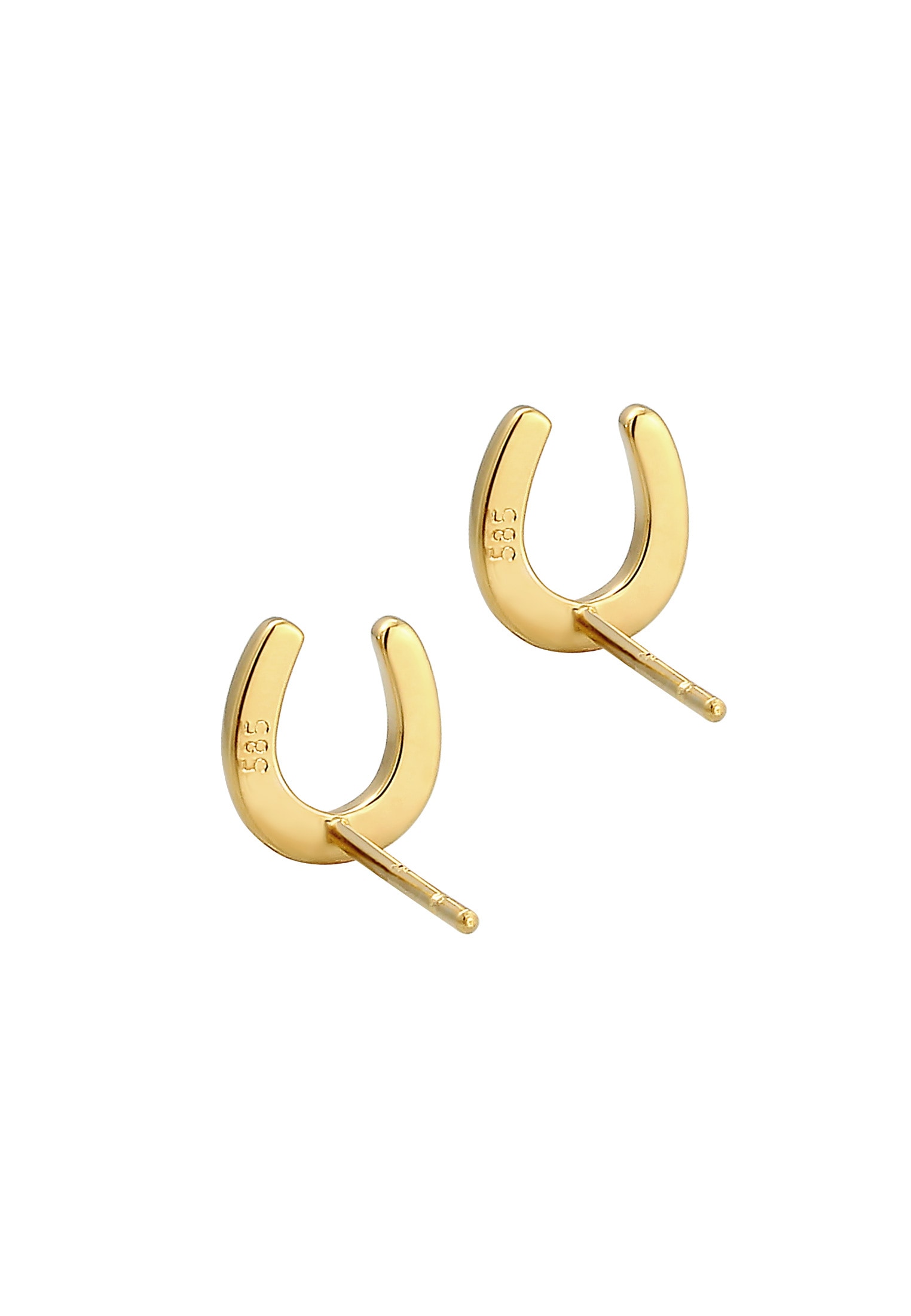 Elli Premium Paar Ohrstecker »Ohrringe Ohrstecker Hufeisen 585 Gelbgold«