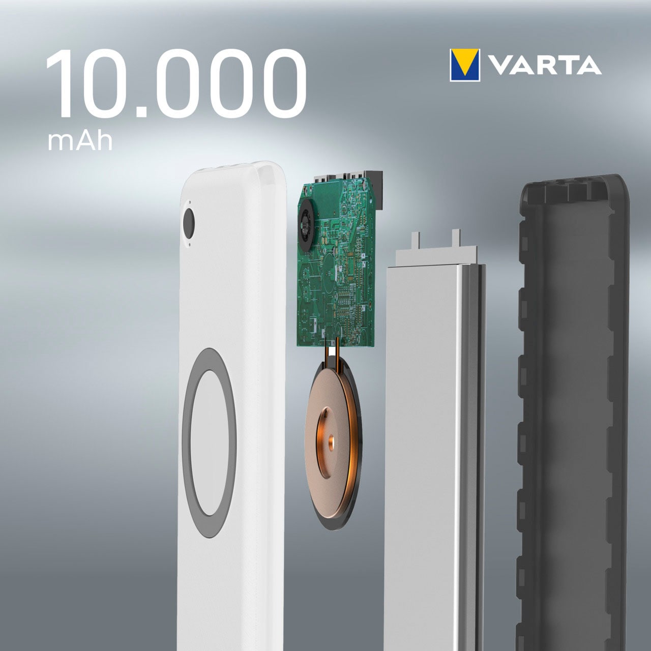 VARTA Powerbank »VARTA Wireless Power Bank 10000 mAh mit Ladekabel«