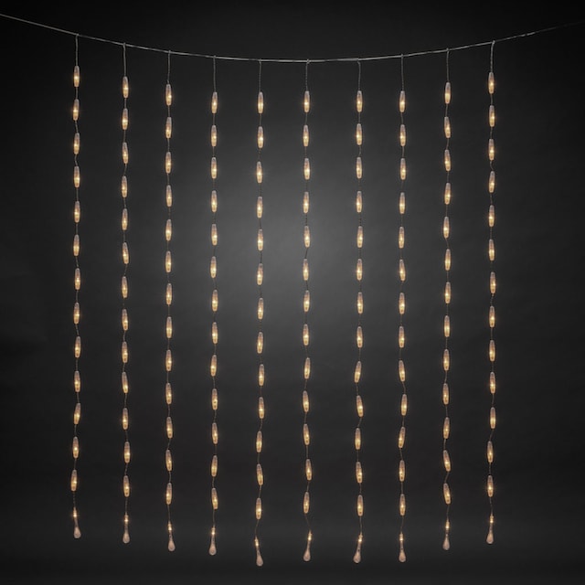 KONSTSMIDE LED-Lichtervorhang »Weihnachtsdeko aussen«, 140 warm weiße Dioden  auf Raten kaufen