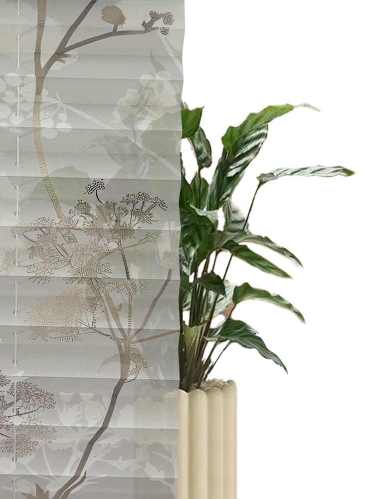 OTTO home Plissee »MYNNI« Lichtschutz ohne Bohren verspannt florales Muster, Sonnenschutz, für Tür & Fenster- NEUHEIT
