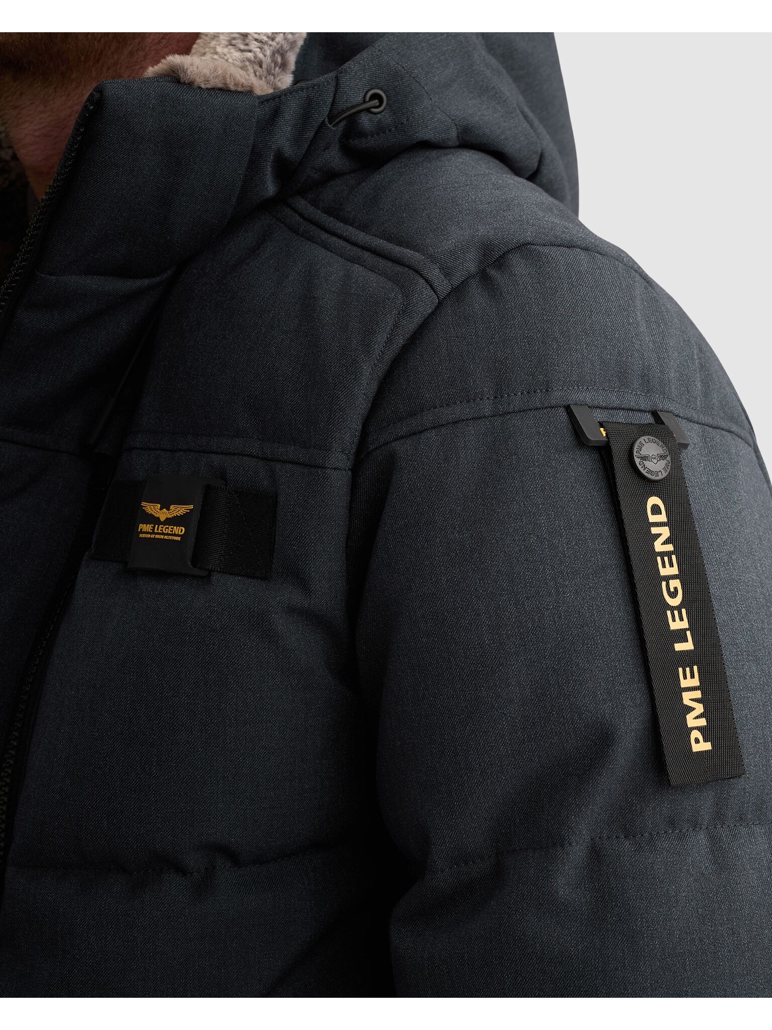 PME LEGEND Steppjacke mit Kapuze Taschen mit Reißverschluss