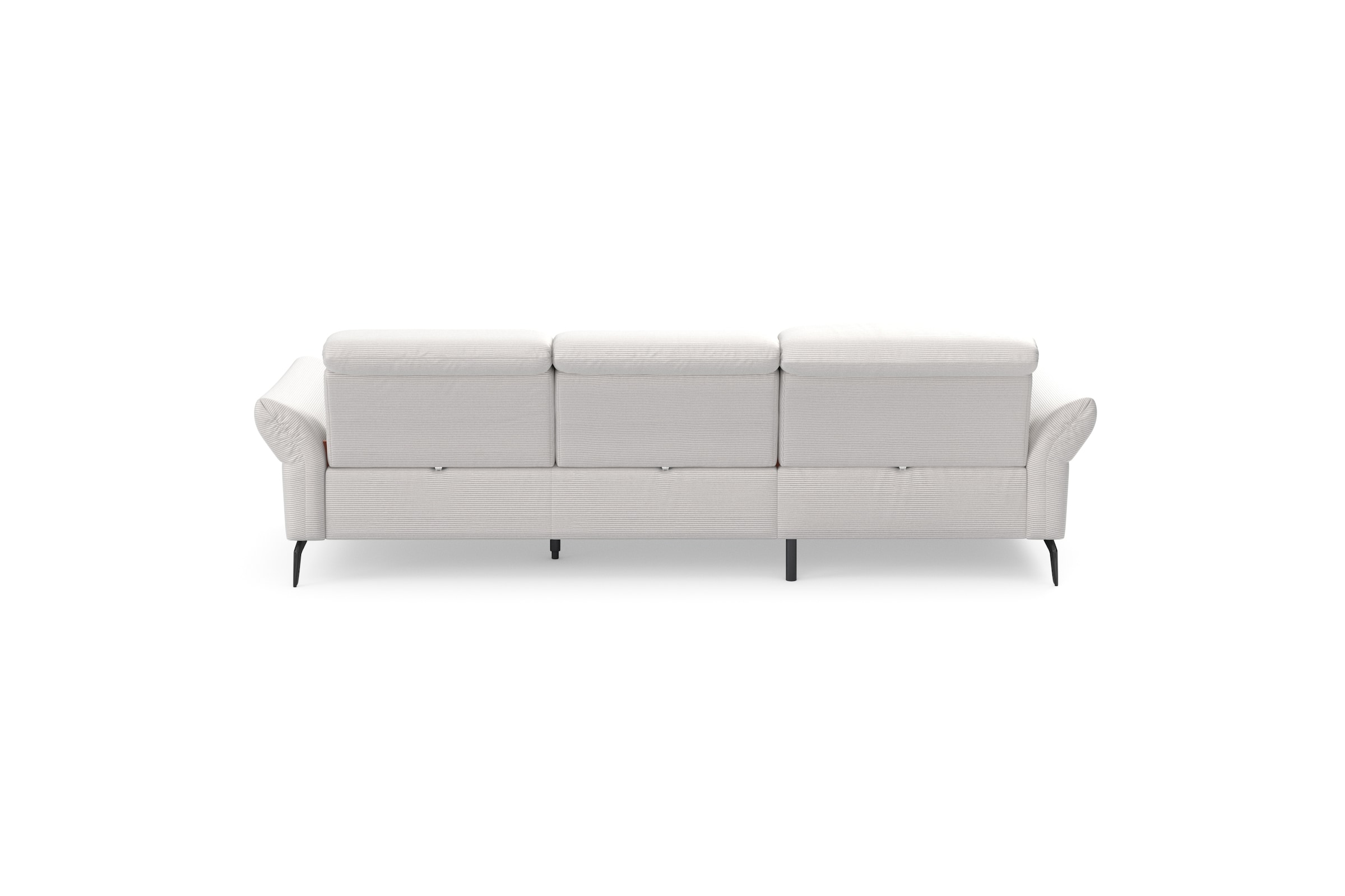 INOSIGN Ecksofa »Coco L-Form«, Sitztiefen-, Arm- und Kopfteilverstellung, Cord-Bezug, Fußhöhe 15 cm