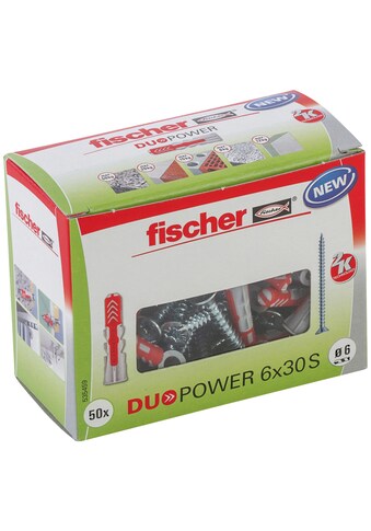 fischer Universaldübel »(535459)«, 50 St., 50 x DuoPower 6 x 30, 50 x Senkkopfschraube... kaufen