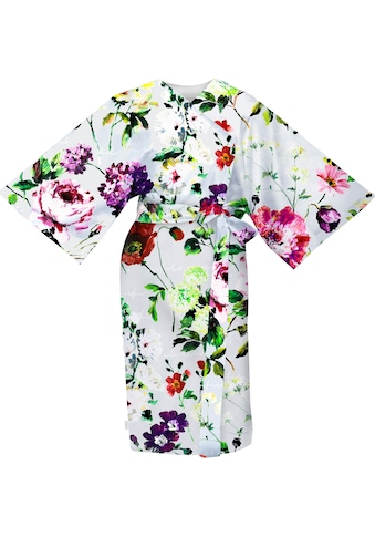 Kimono »Emilia GOTS organic«, (1 St.), Blütenallover handgemalt mit schicken...