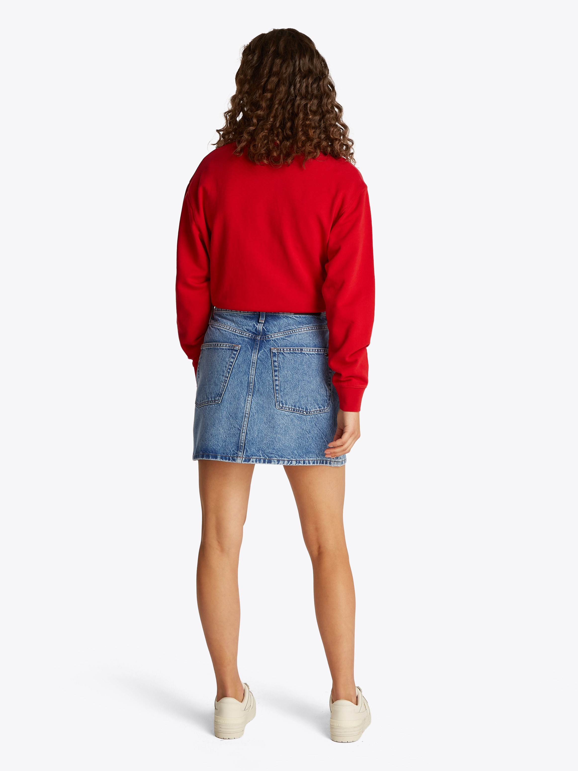 Tommy Hilfiger Jeansrock »DNM MINI SKIRT HW ALI«, in Mini-Länge, in blauer Waschung