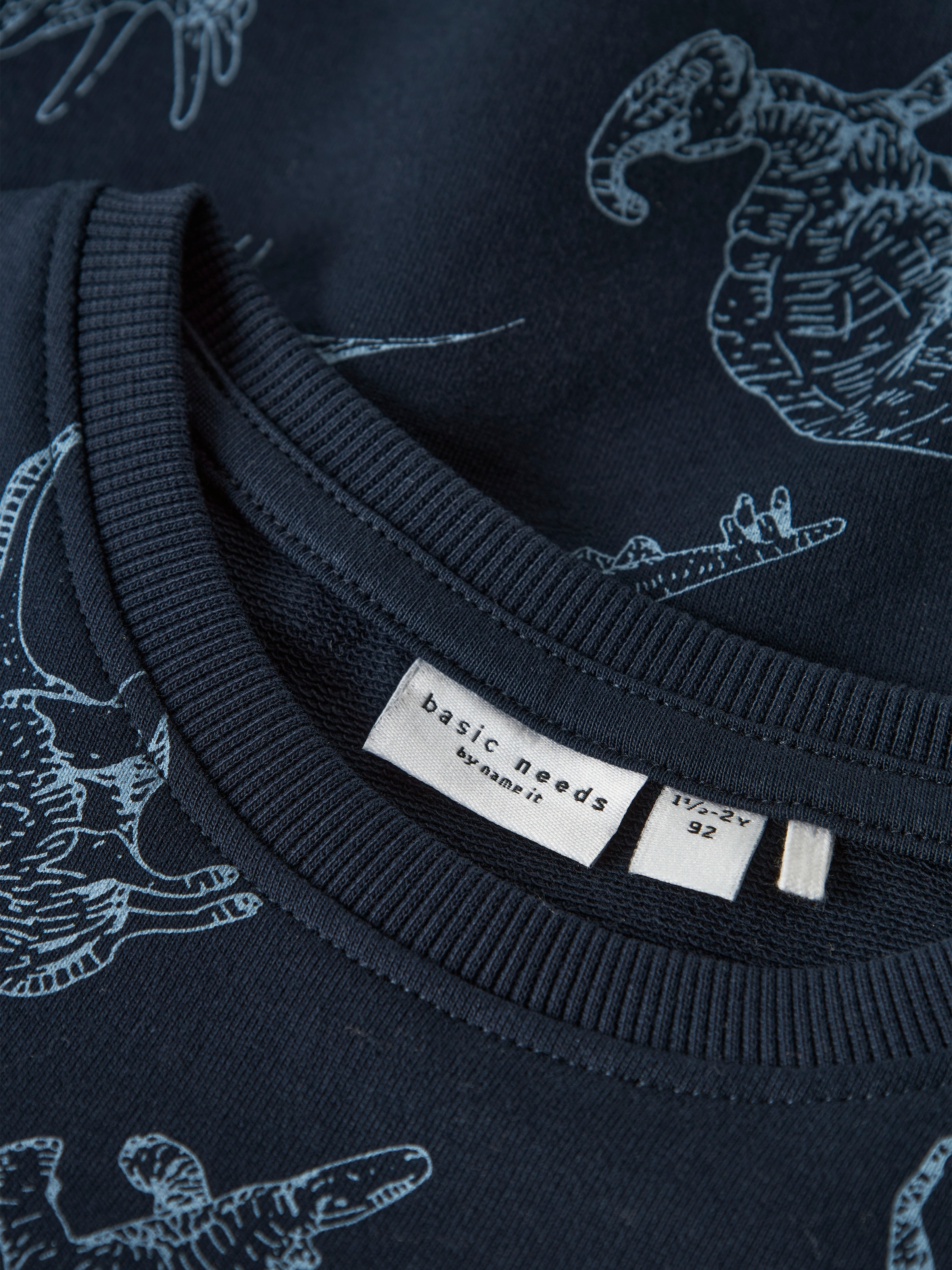 Name It Sweatshirt »NMMVARON für Jungen mit Alloverprint und Rippbündchen«, bedruckt, casual, regular fit, Baumwolle, Rundhals
