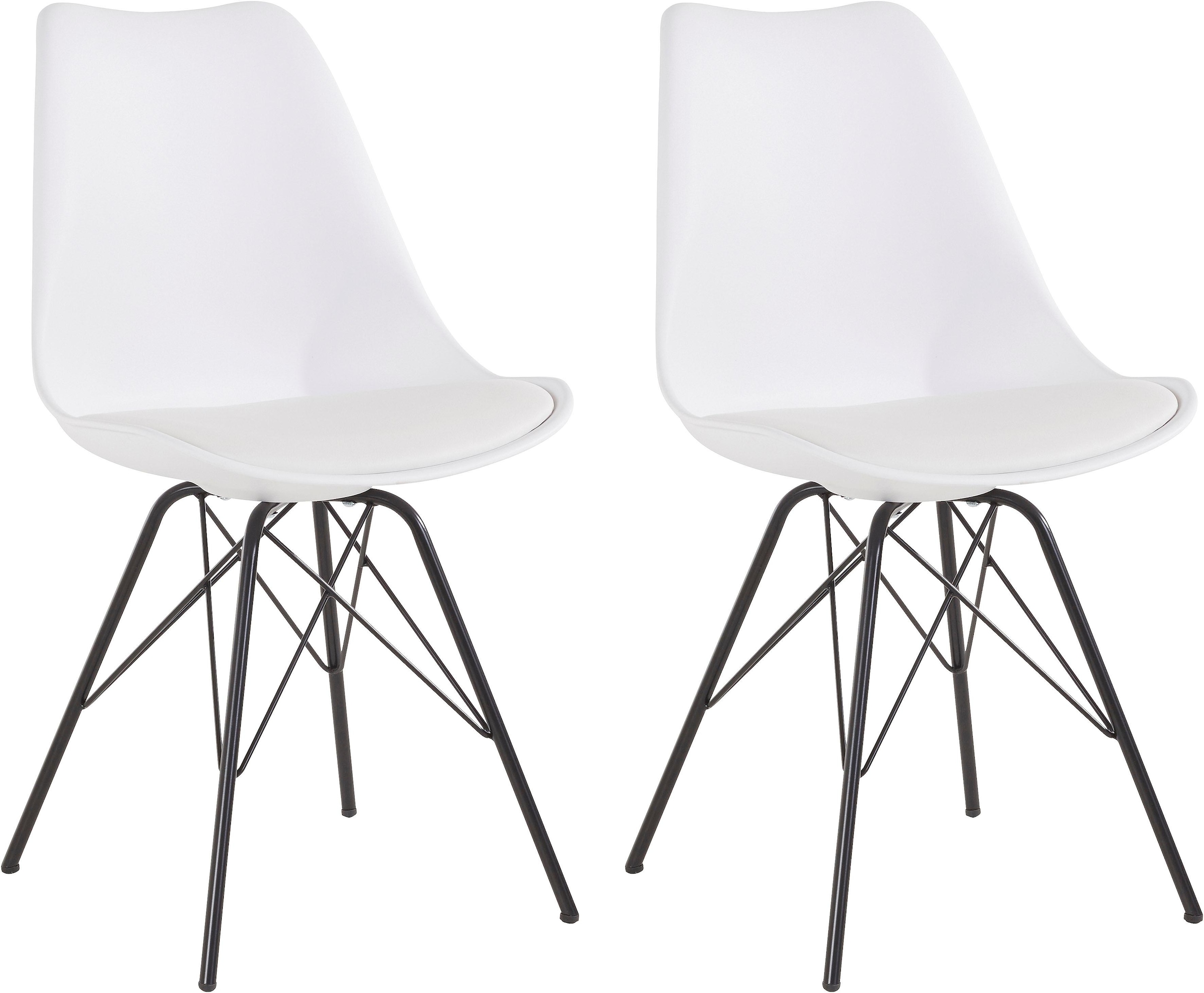 Homexperts 4-Fußstuhl »Ursel 01«, (Set), 2 St., Kunstleder, Sitzschale mit  Sitzkissen in Kunstleder bequem bestellen