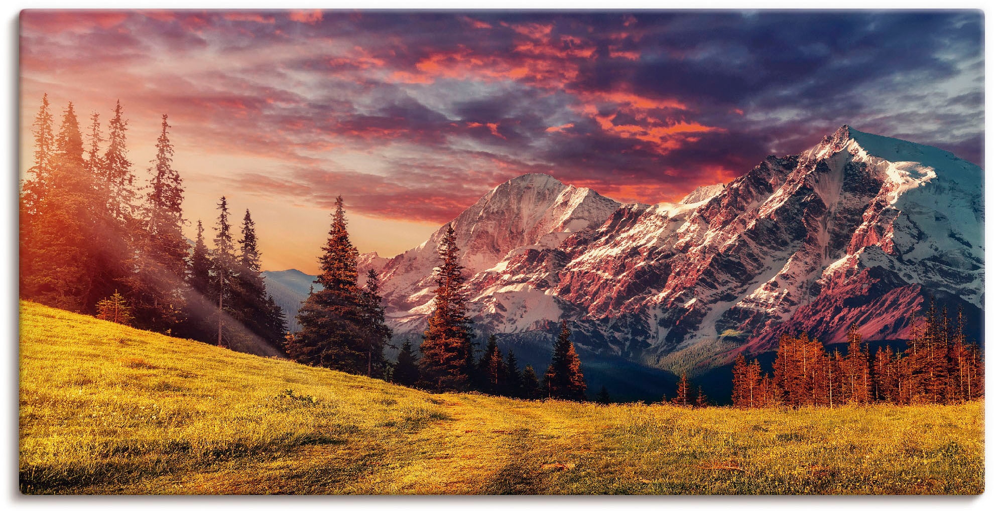 Artland Alpenbilder, Hochland«, Raten St.), Wandbild auf Poster kaufen Alubild, versch. Berge Leinwandbild, »Alpines Wandaufkleber in & (1 oder Größen als