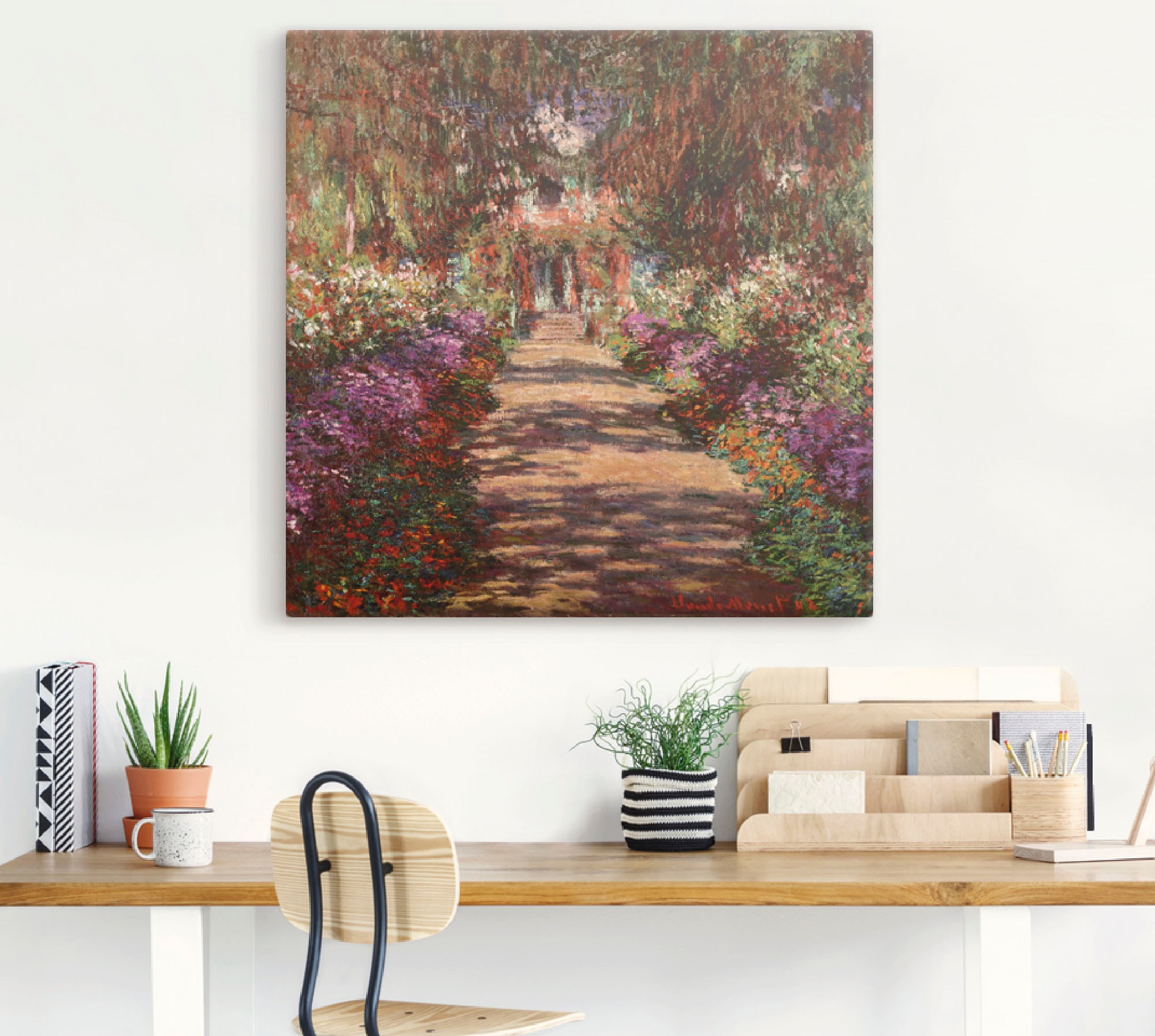 Artland Wandbild »Weg in Monets Garten in Giverny. 1902« Garten 1 Stk. tlg. als Alubild, Outdoorbild, Leinwandbild, Poster, Wandaufkleber